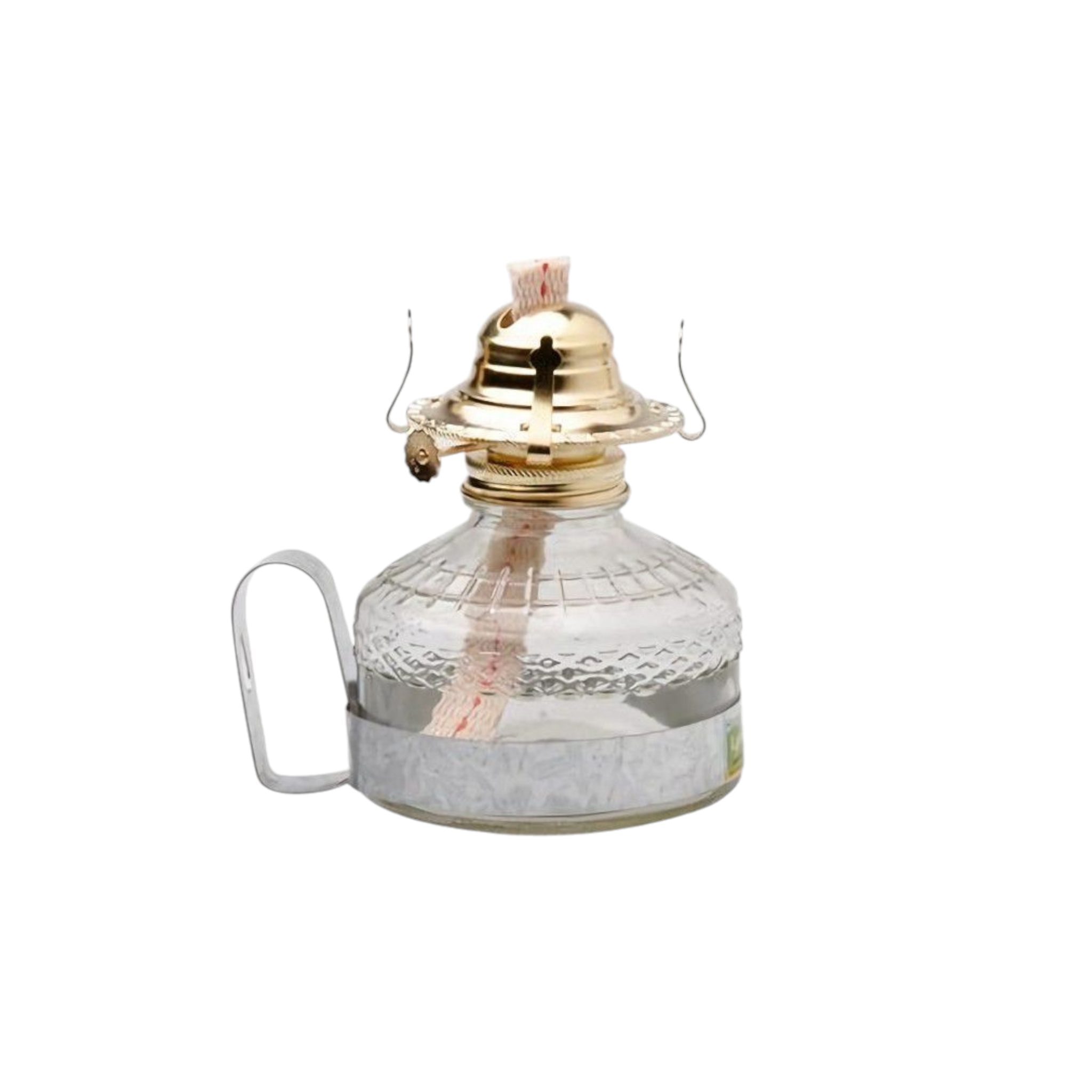 Paraffin Lamp Glass Base with Burner Clip