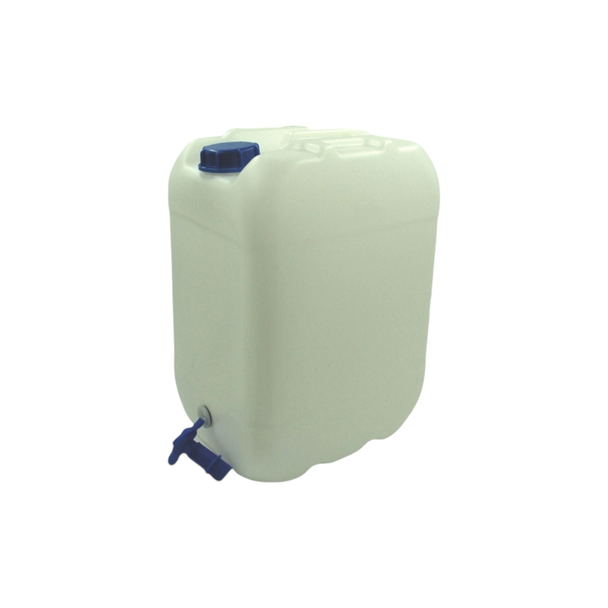 25L Plastic Jerry Can with tap & Blue Lid