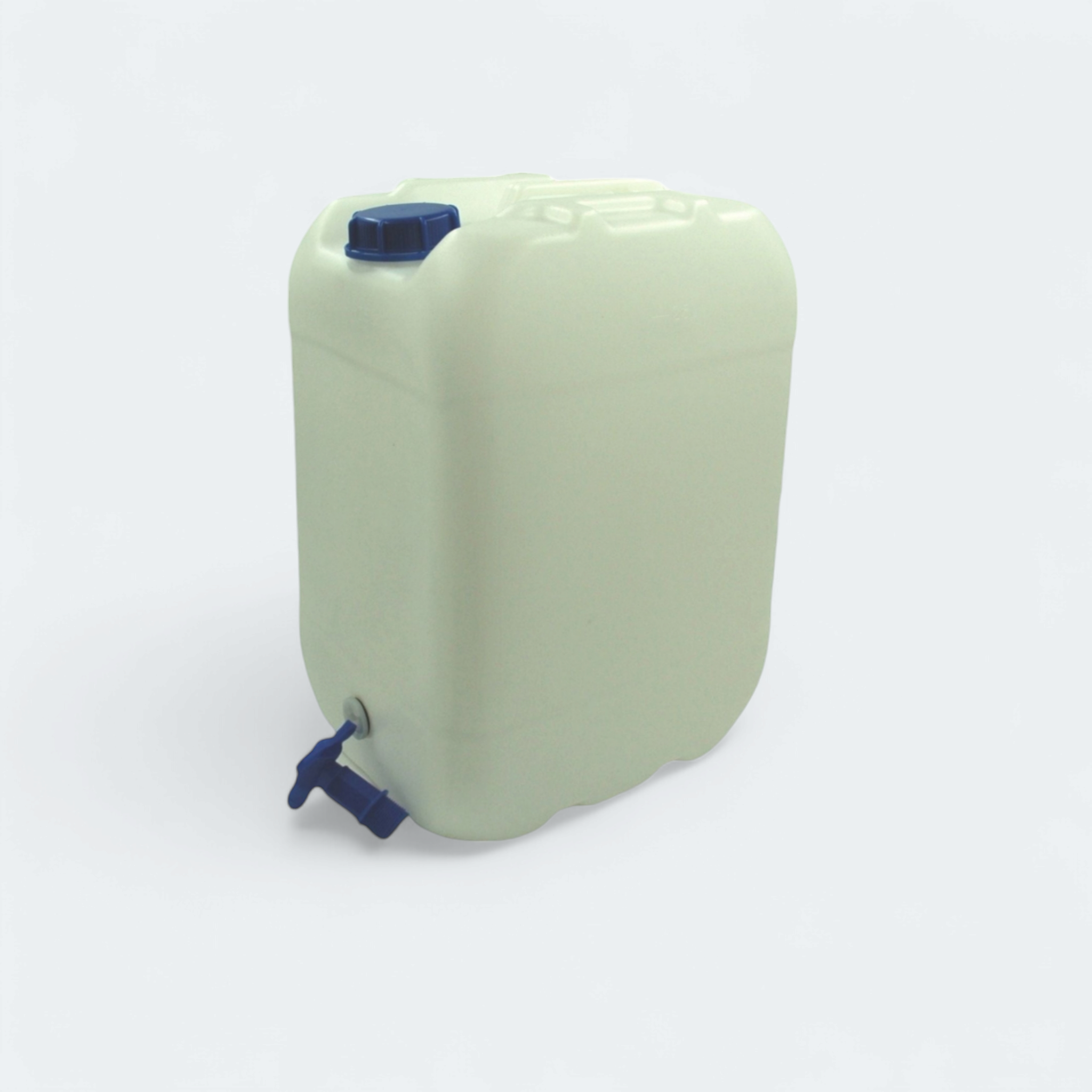 25L Plastic Jerry Can with tap & Blue Lid