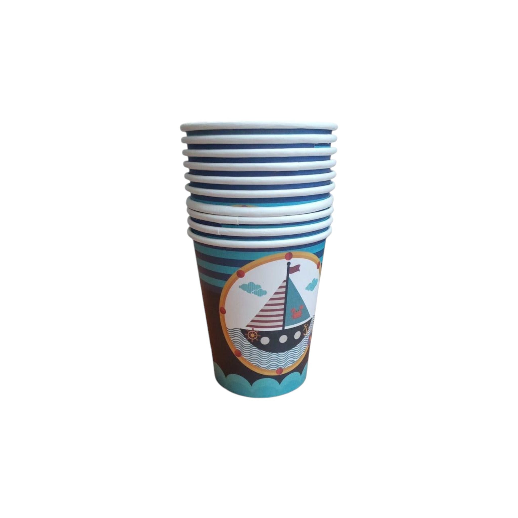 Disposable Party Cups Sea Theme 10pack