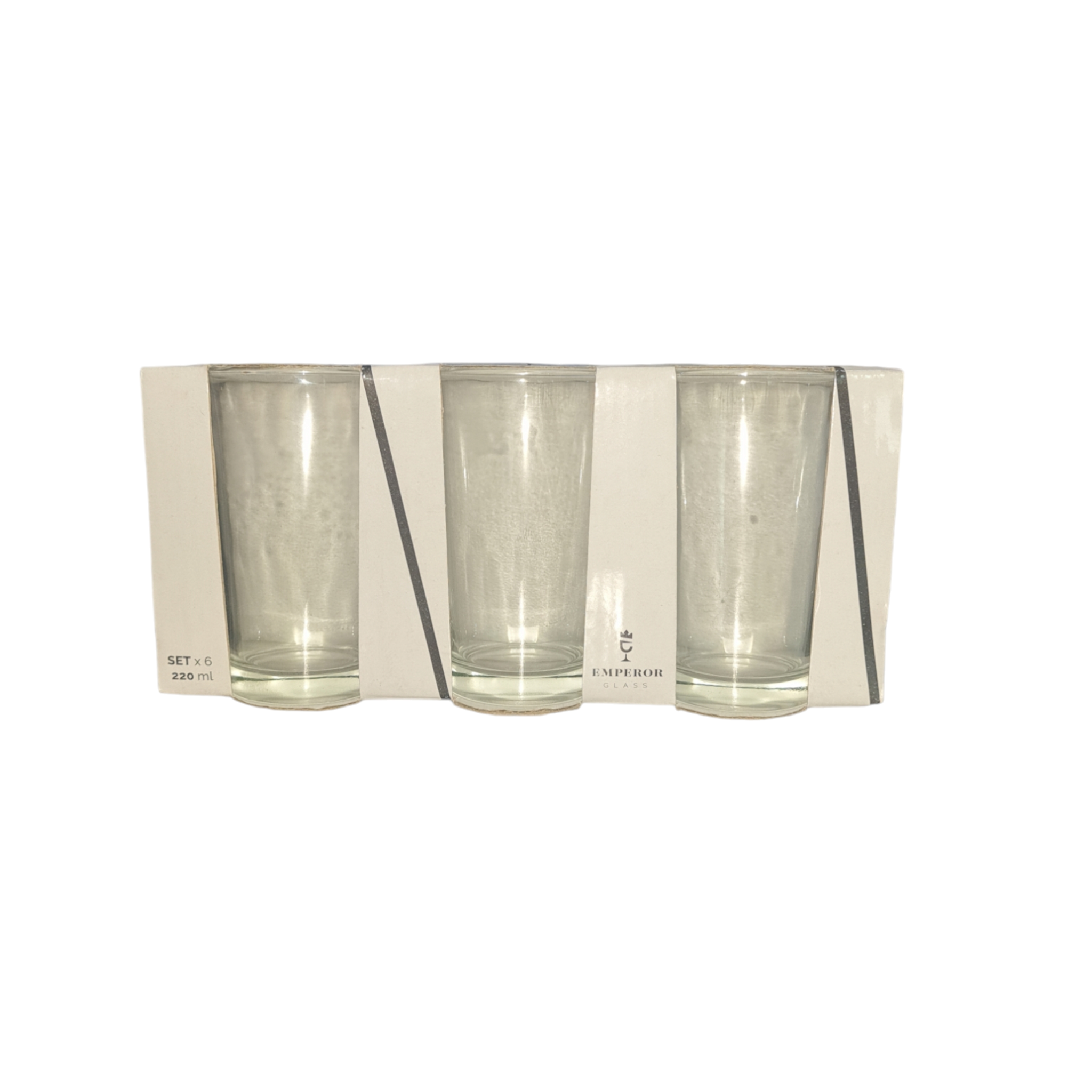 Glass Tumbler HiBall 6pack with Window Box 220ml