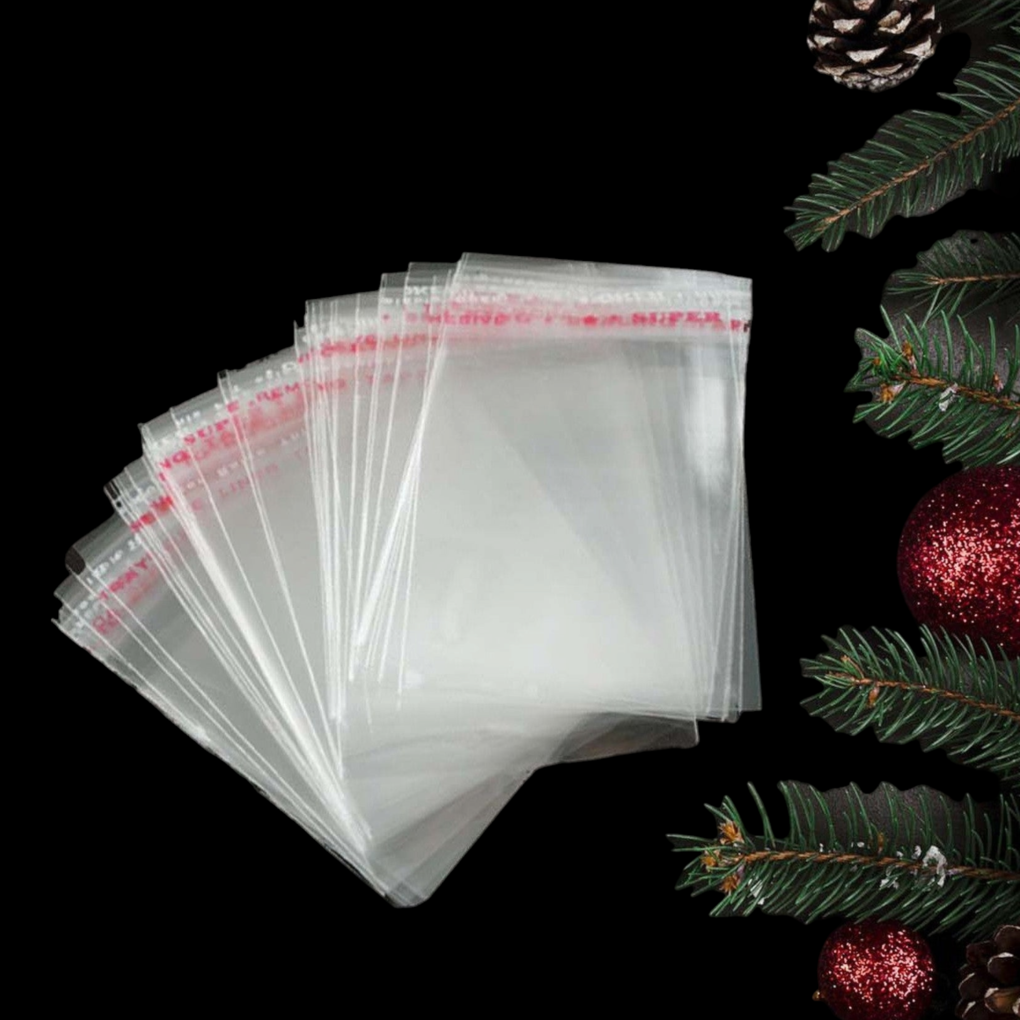 Polyprop Cellophane Selfseal Bags 25x30cm+3mm 100pack