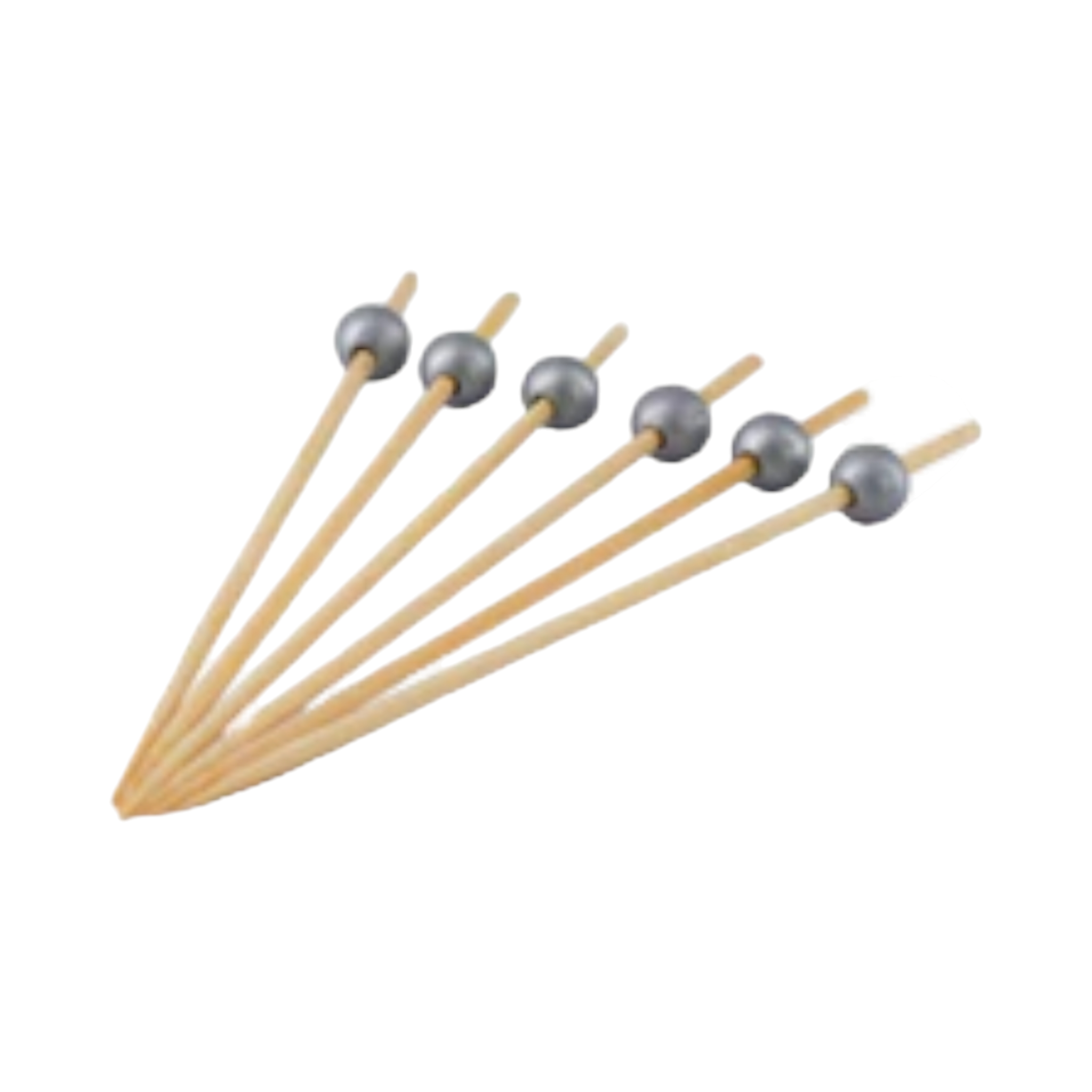 Regent Bamboo Disposable Picks with Silver Bead 150mm 50pack 35136