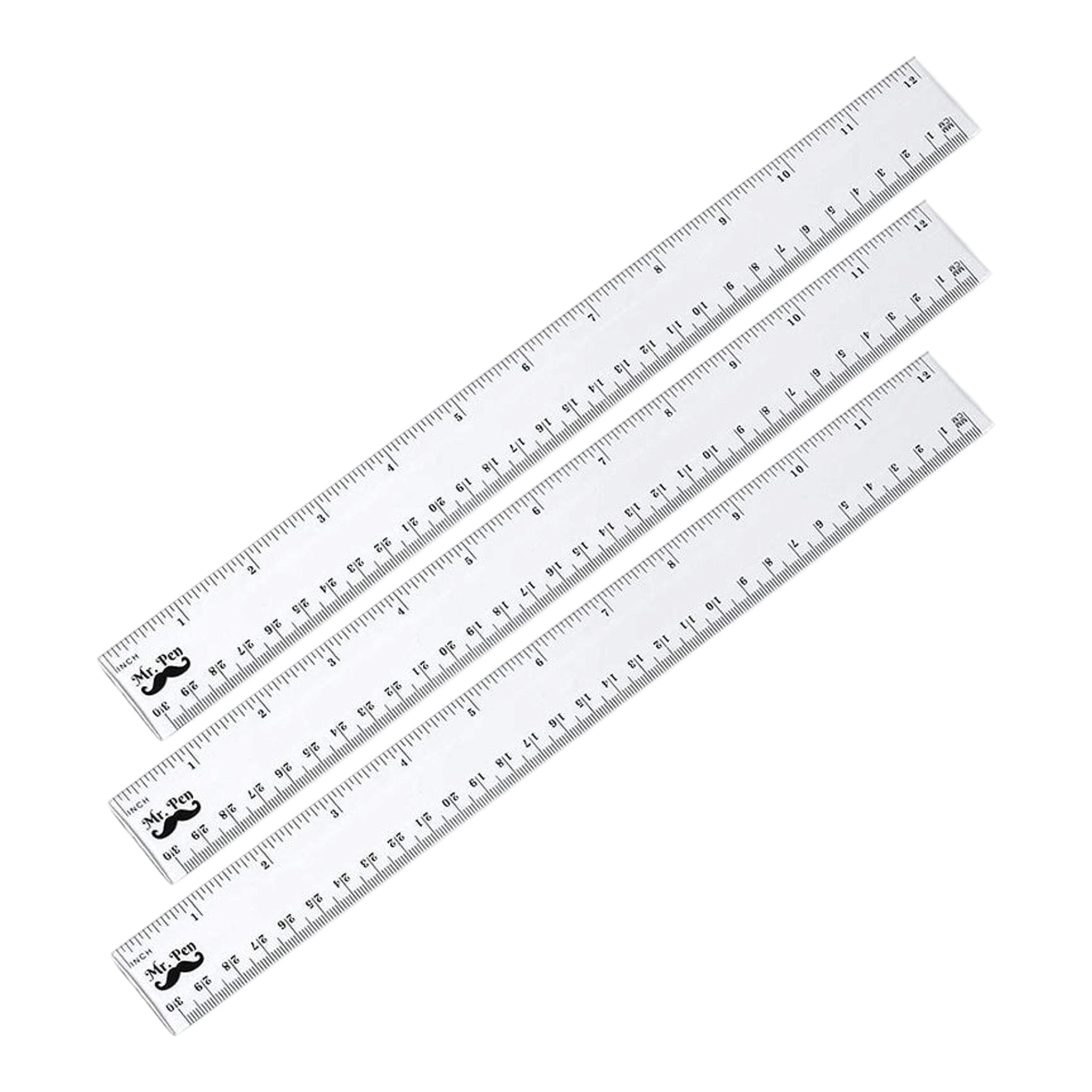 Plastic Ruler 30cm Clear 1pc