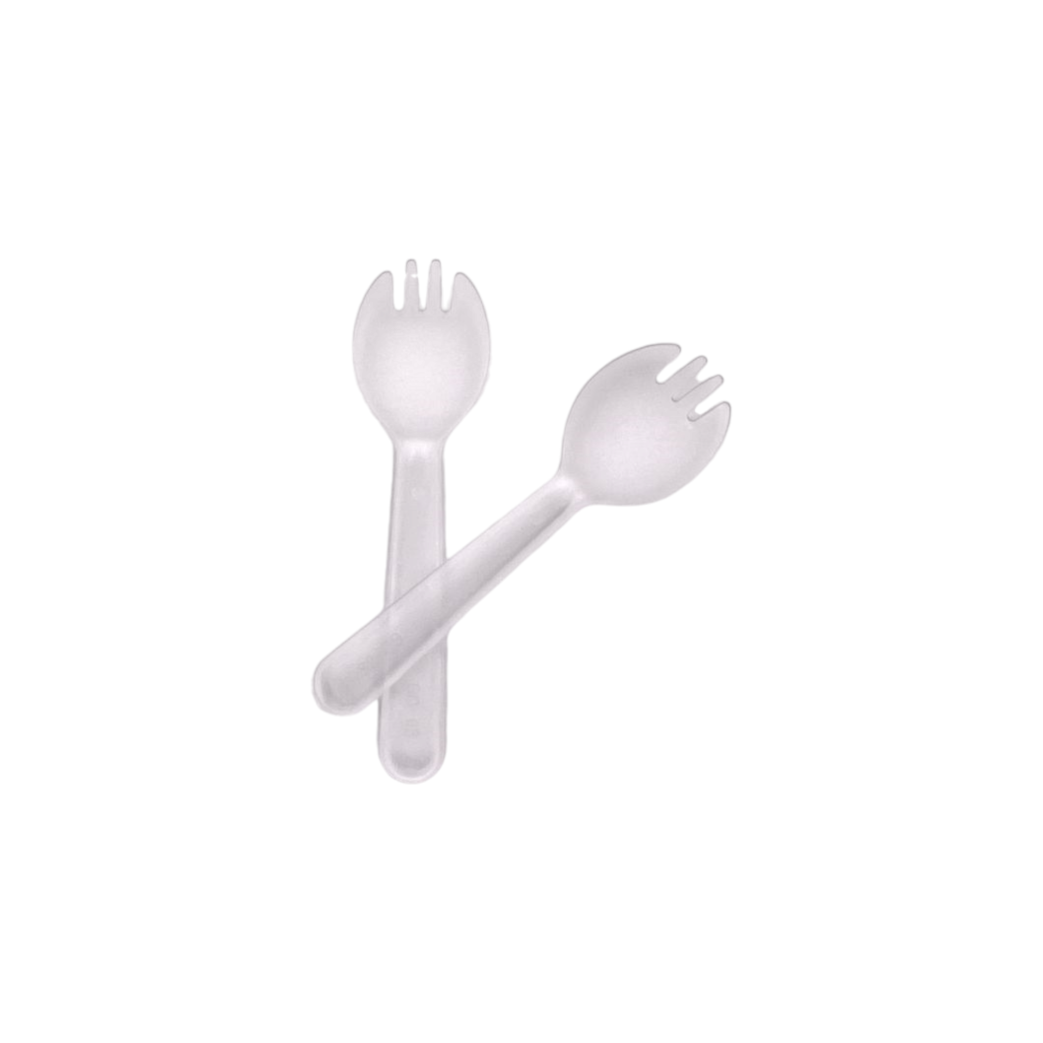 Plastic Acrylic Disposable Fork with Wrap 11.5cm 50pack