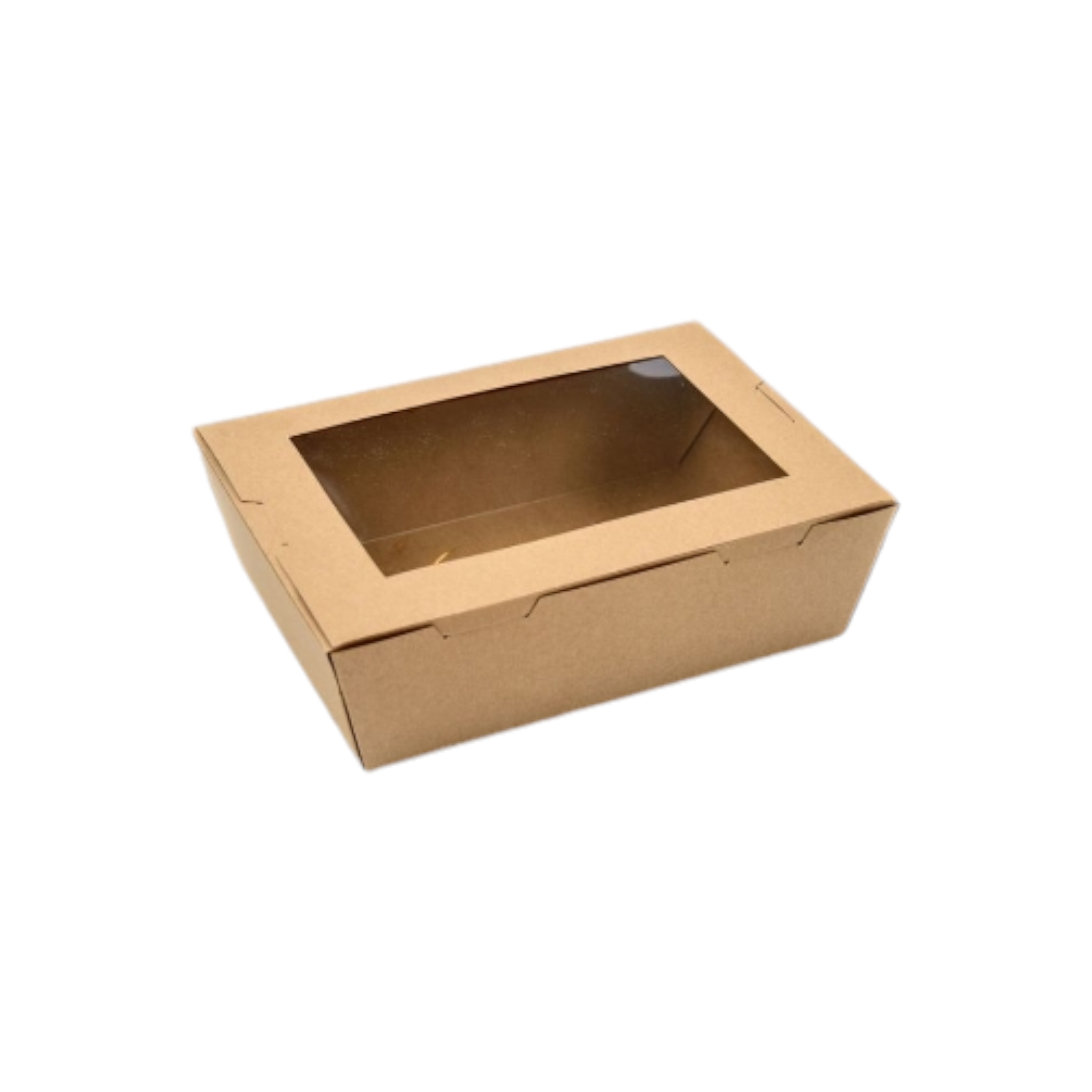 Kraft Paper Biscuit Gift Box with Window 13.5x9.5cm