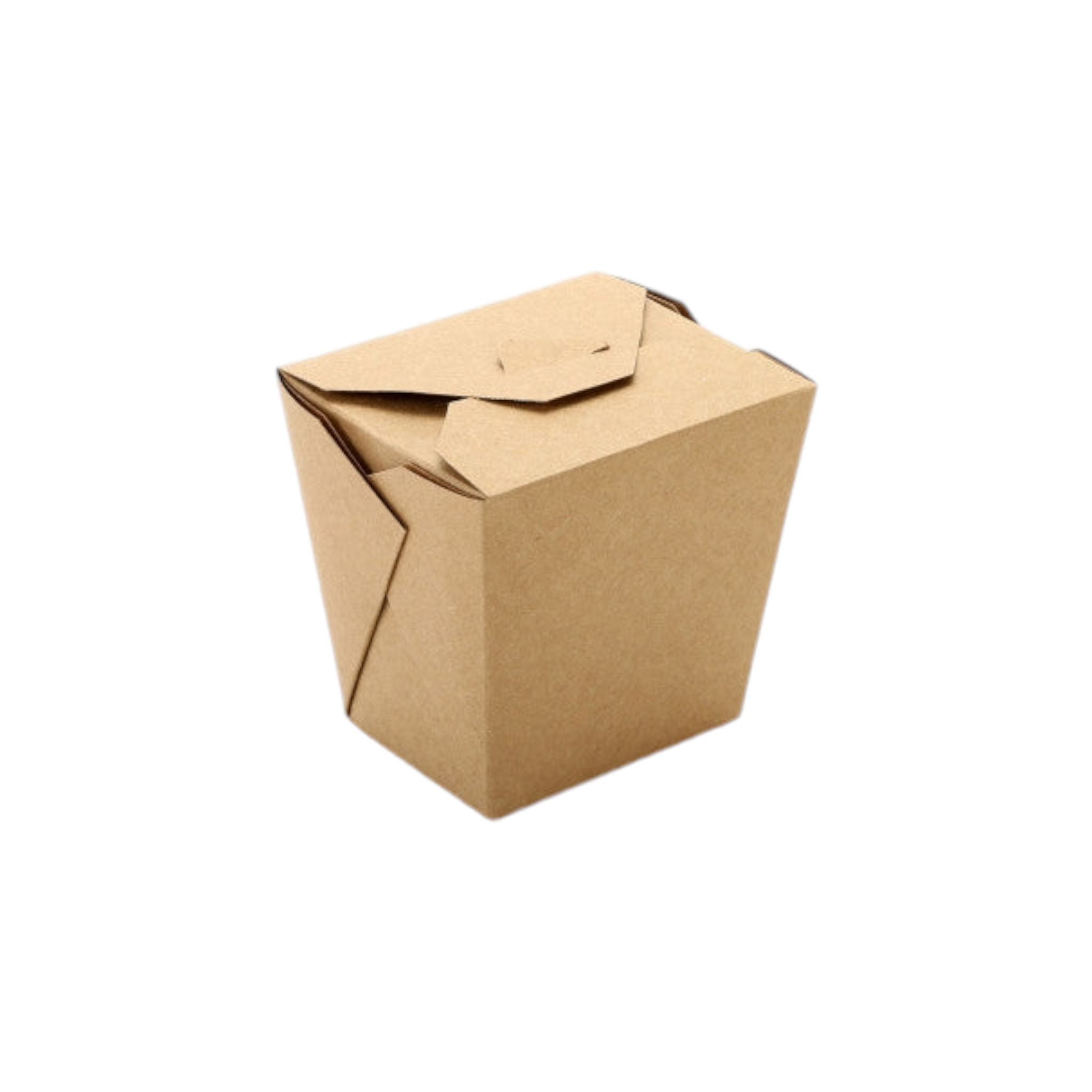 Kraft Paper Noodle Food Lunch Box 1000ml Square Base 5pack