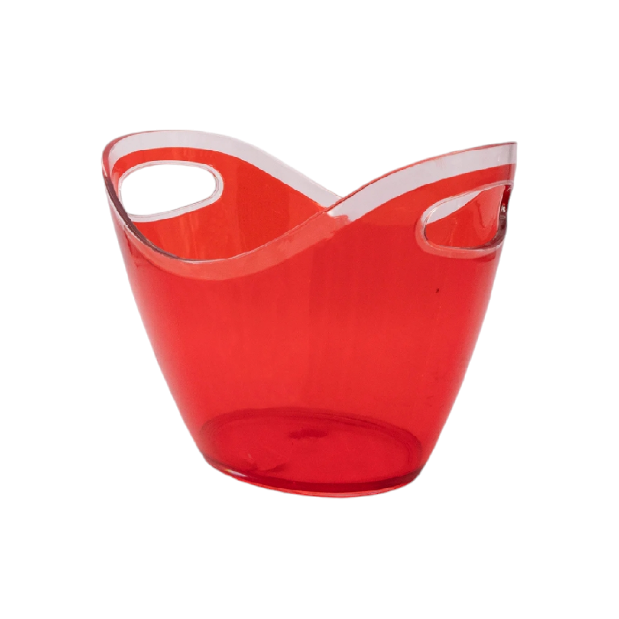 Bar Butler Ice Bucket Oval Red Double Walled 4mm PS Plastic 3.5Ltr