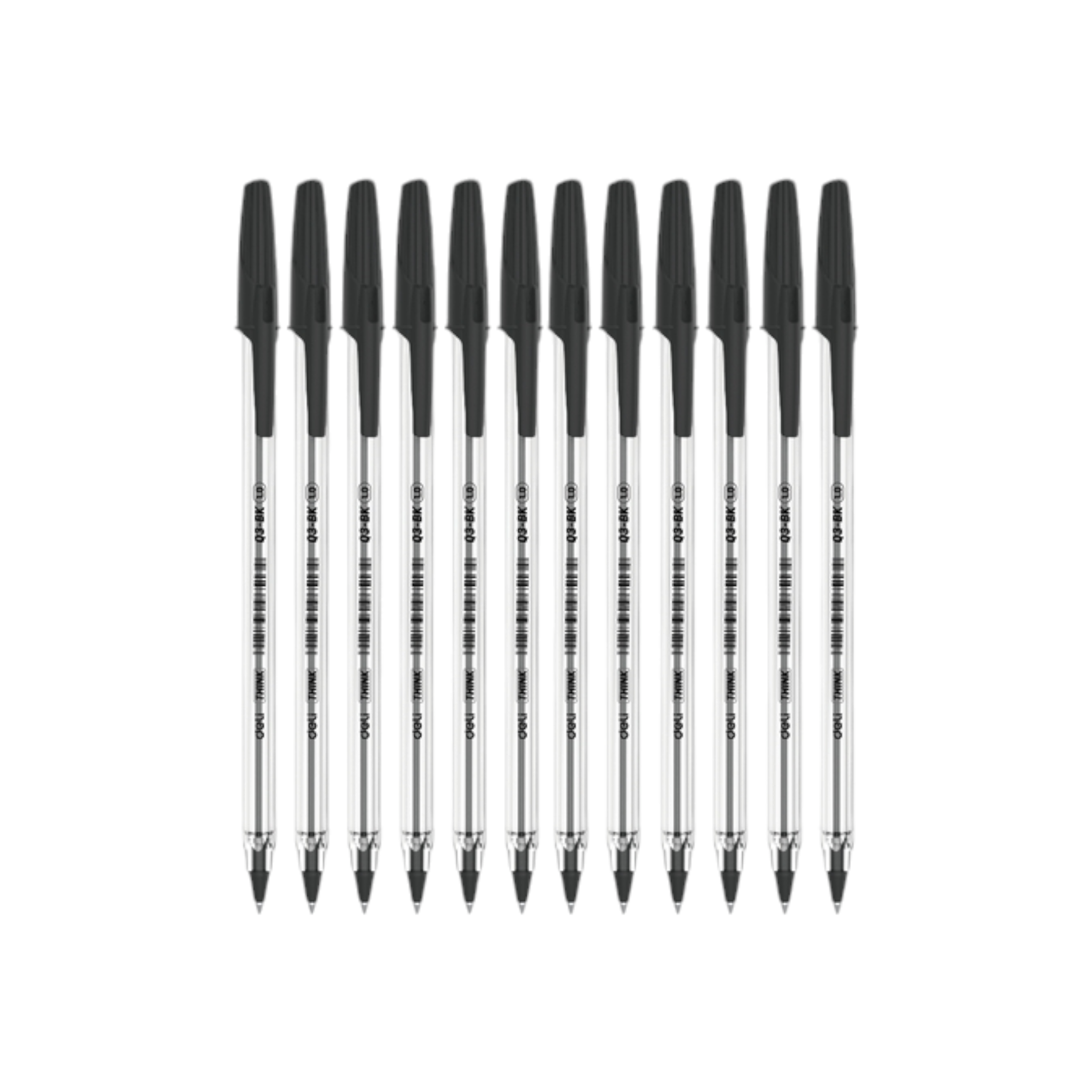 Deli Think Ball Point Pen 1.0mm Black Ink EQ4-MT-BK 1pc