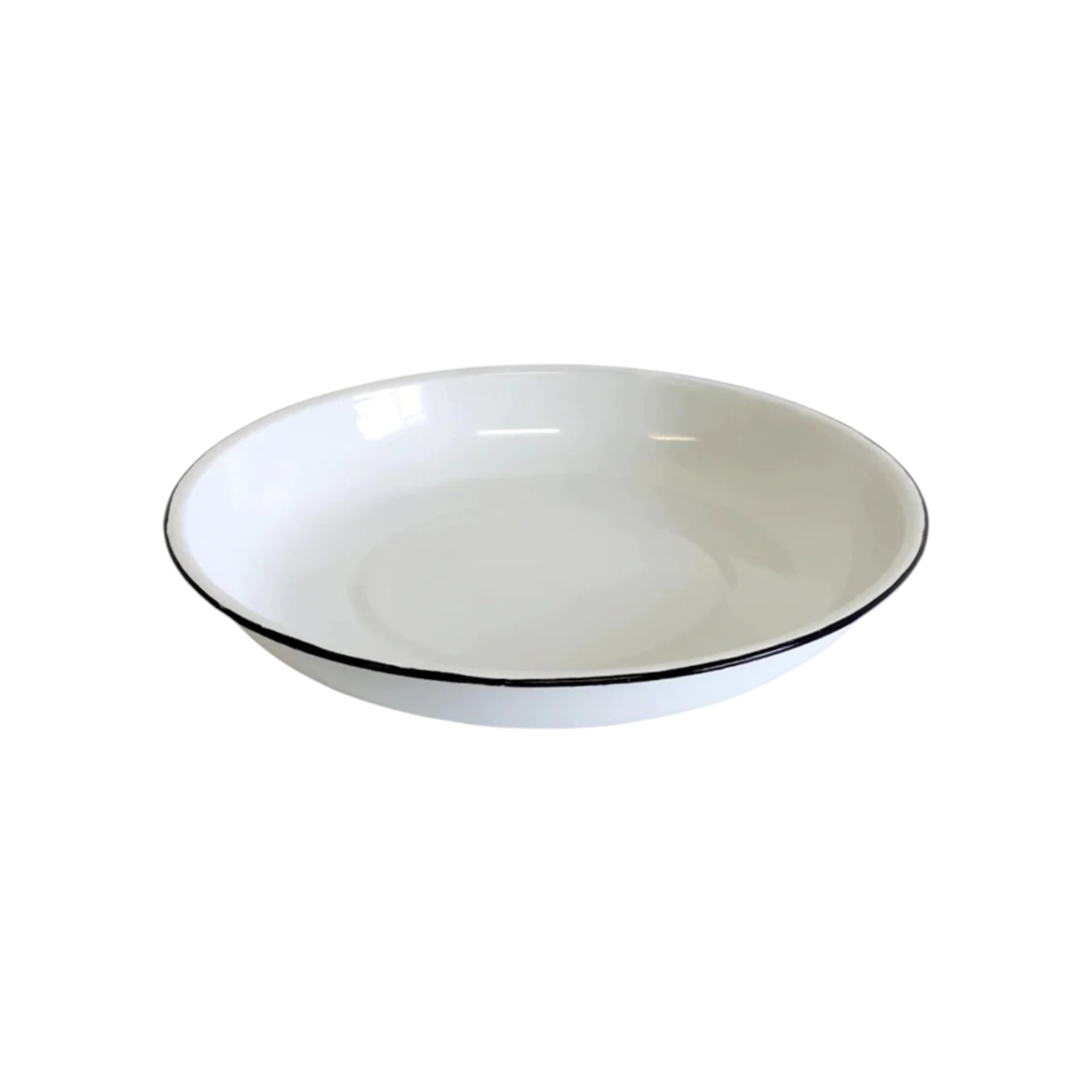 Enamel Rice Plate 20cm Round White