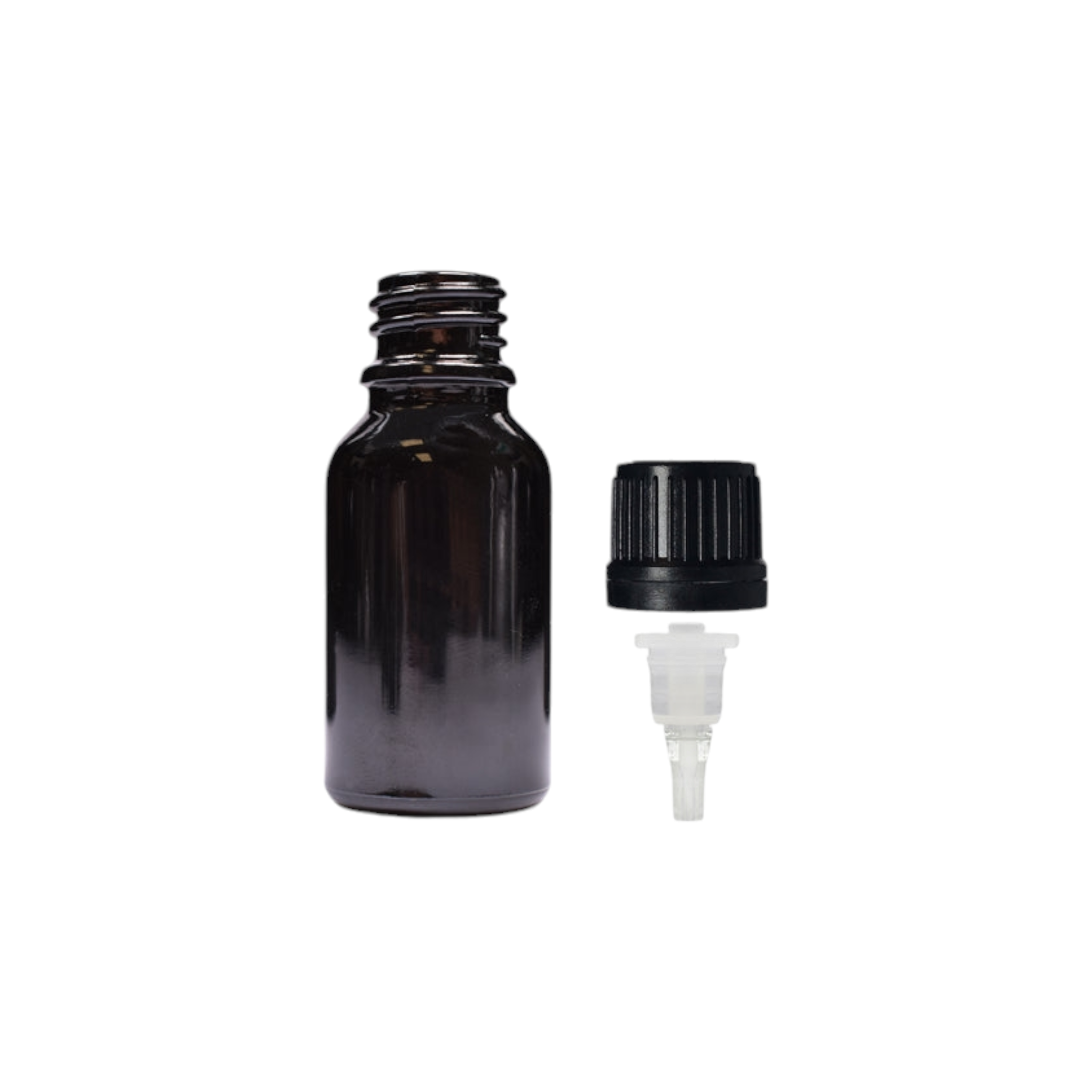 30ml Glass Dropper Bottle Amber Black with Tamper Evident Slow Flow Dropper Lid