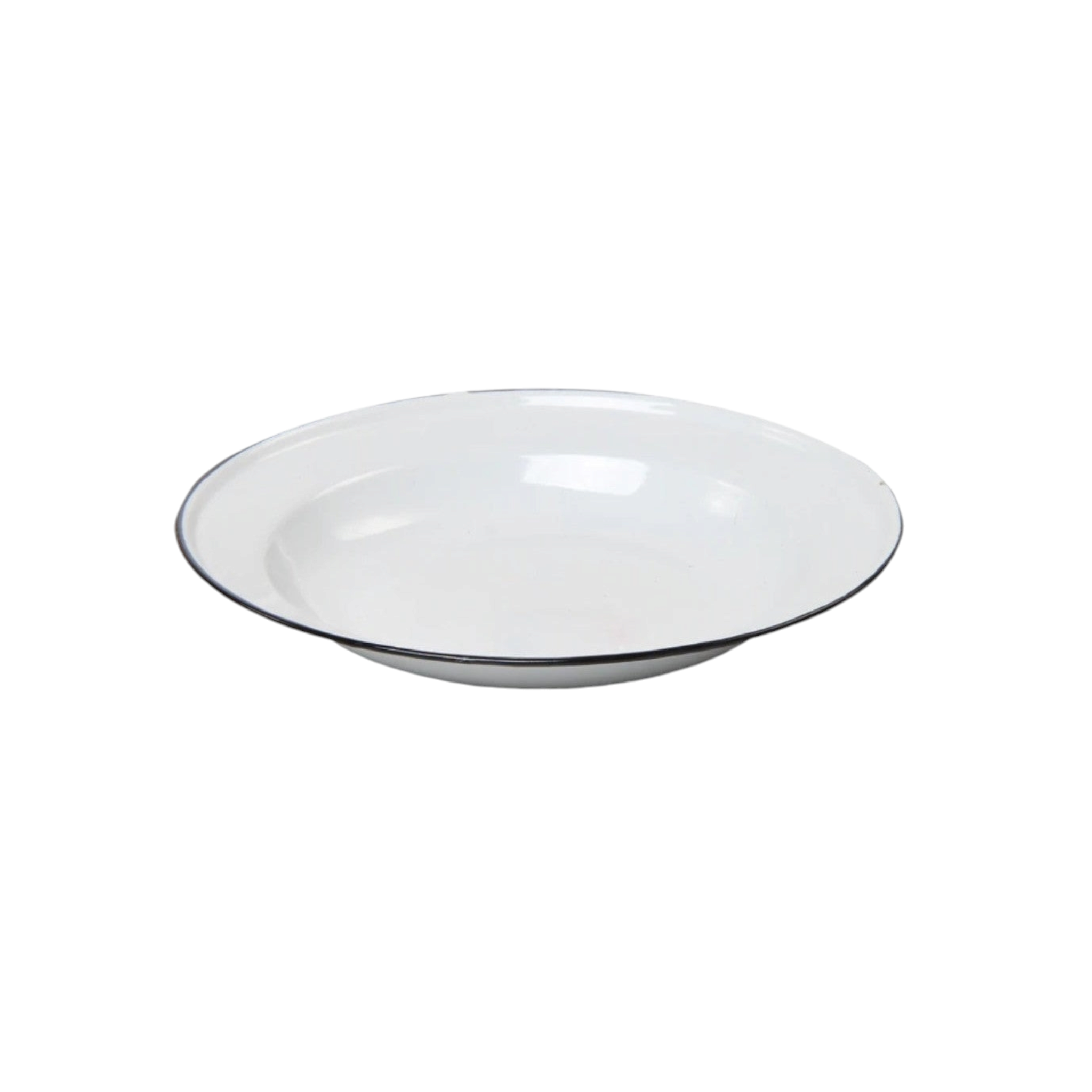 Enamel Soup Plate White 24cm