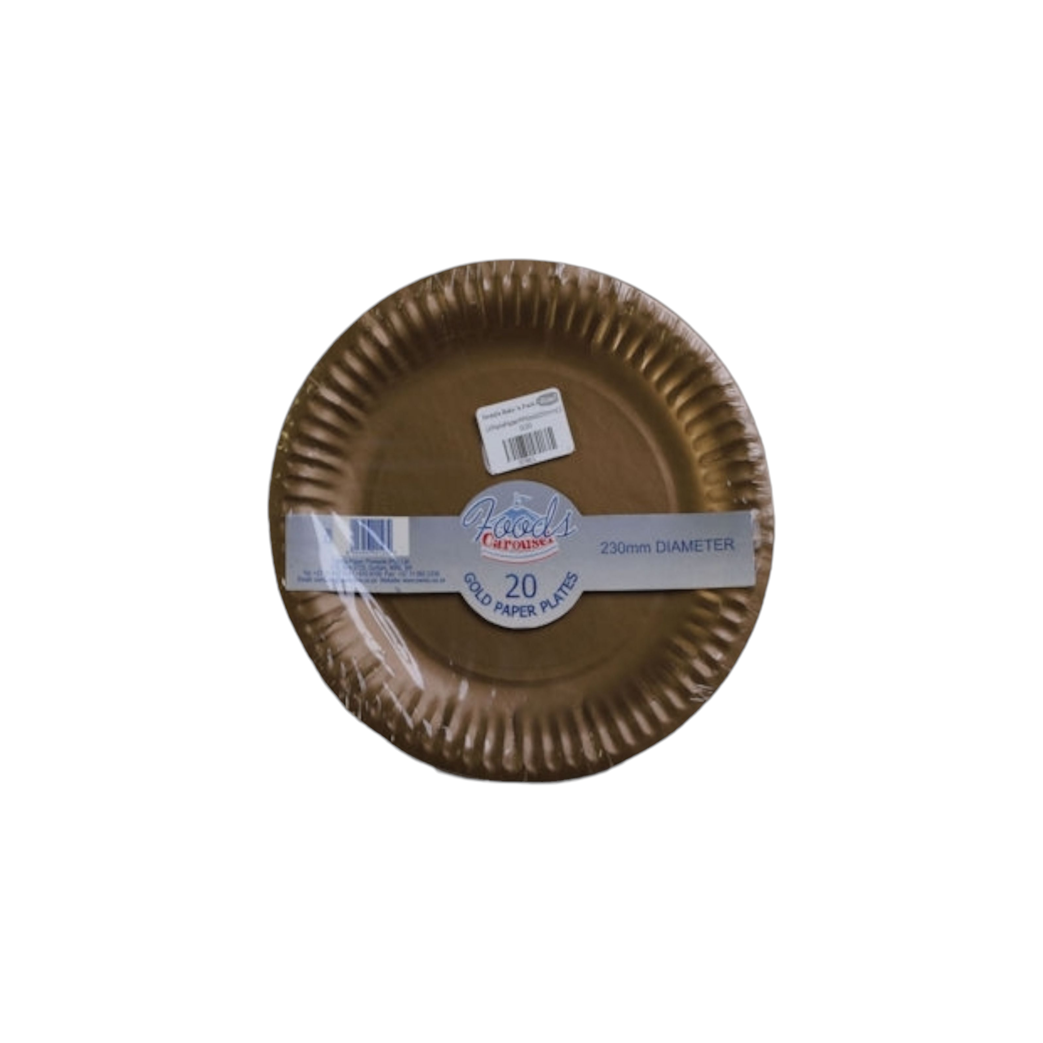 Disposable Metallic Party Paper Plates 230mm 20pack