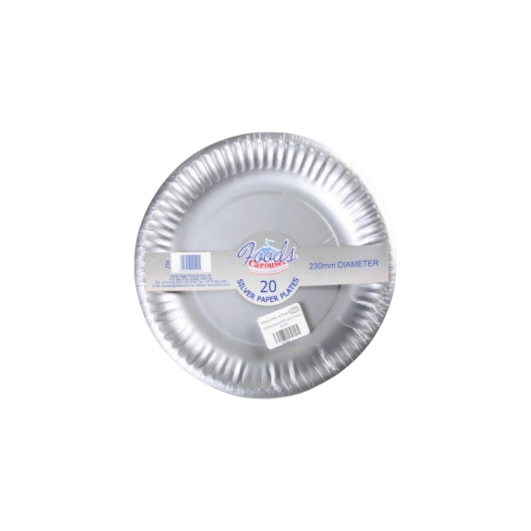 Disposable Metallic Party Paper Plates 230mm 20pack