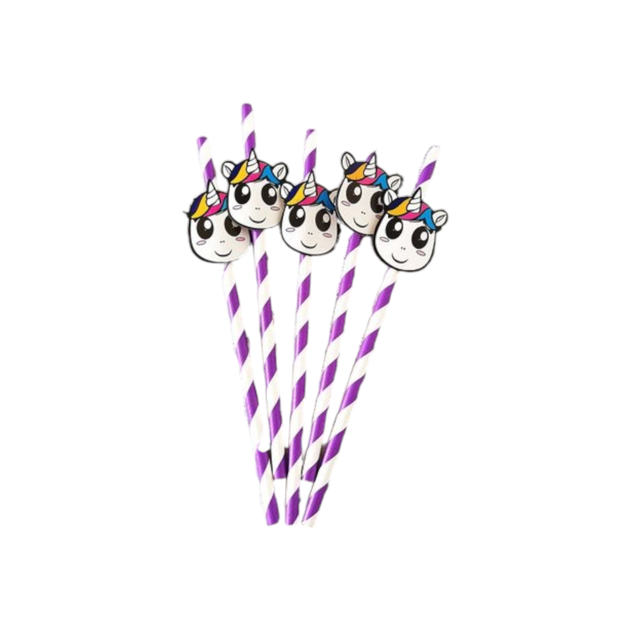 Paper Straws 6mm Unicorn 5pc