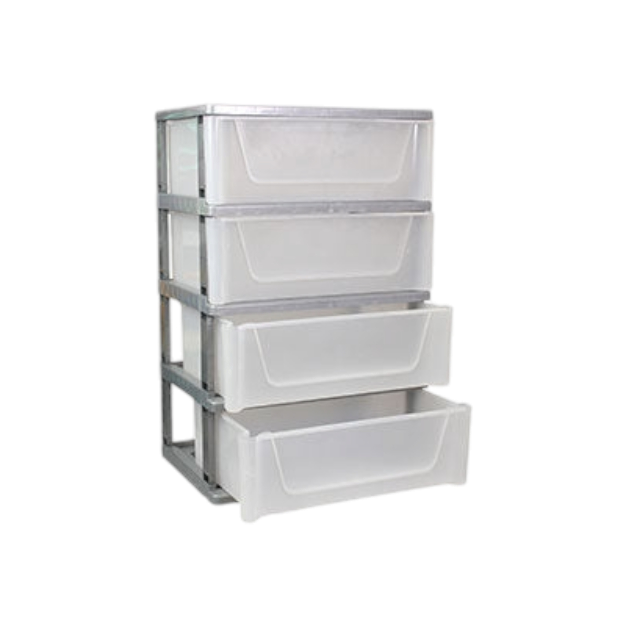 Nu Ware Super Storage Drawer 4-Tier Platinum