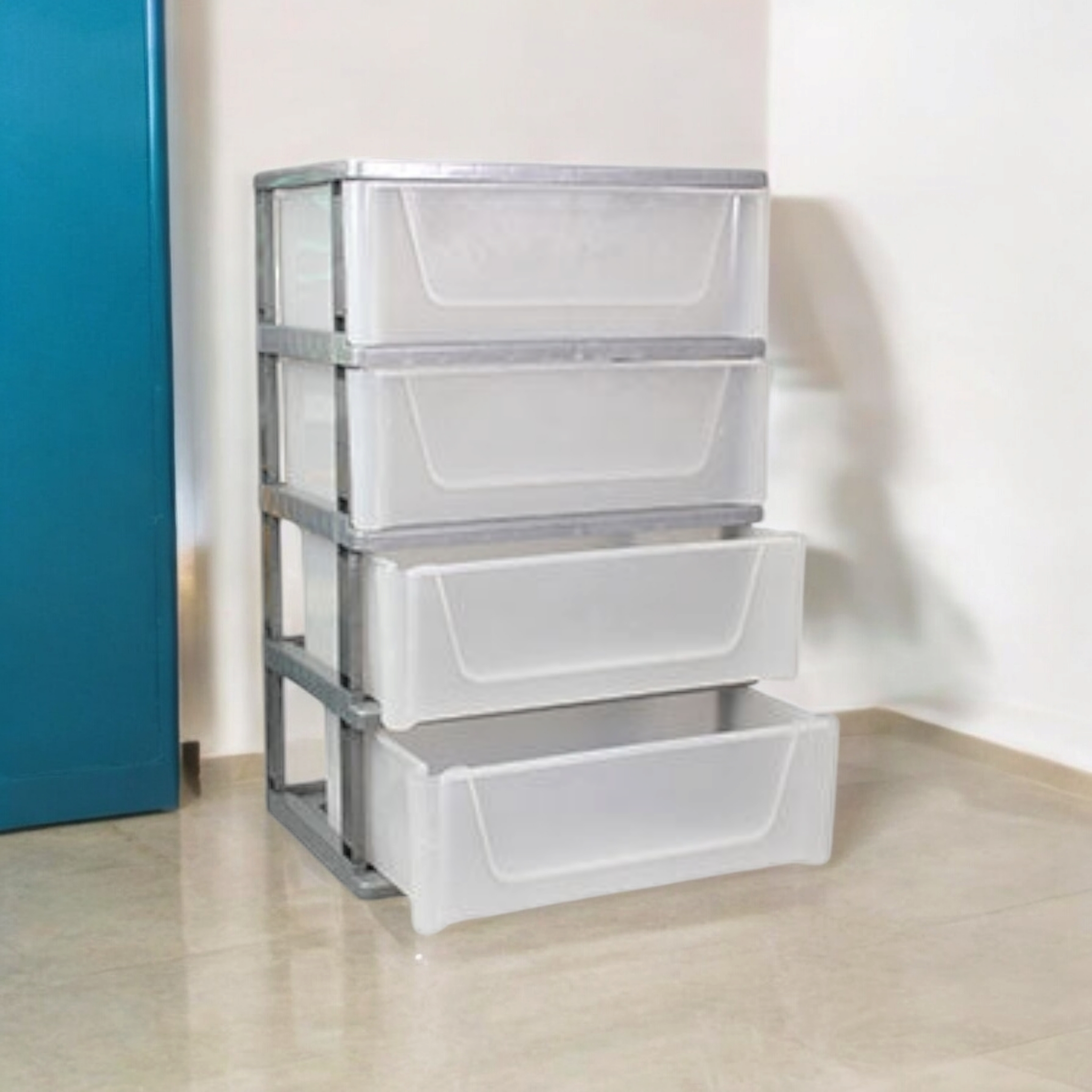 Nu Ware Super Storage Drawer 4-Tier Platinum