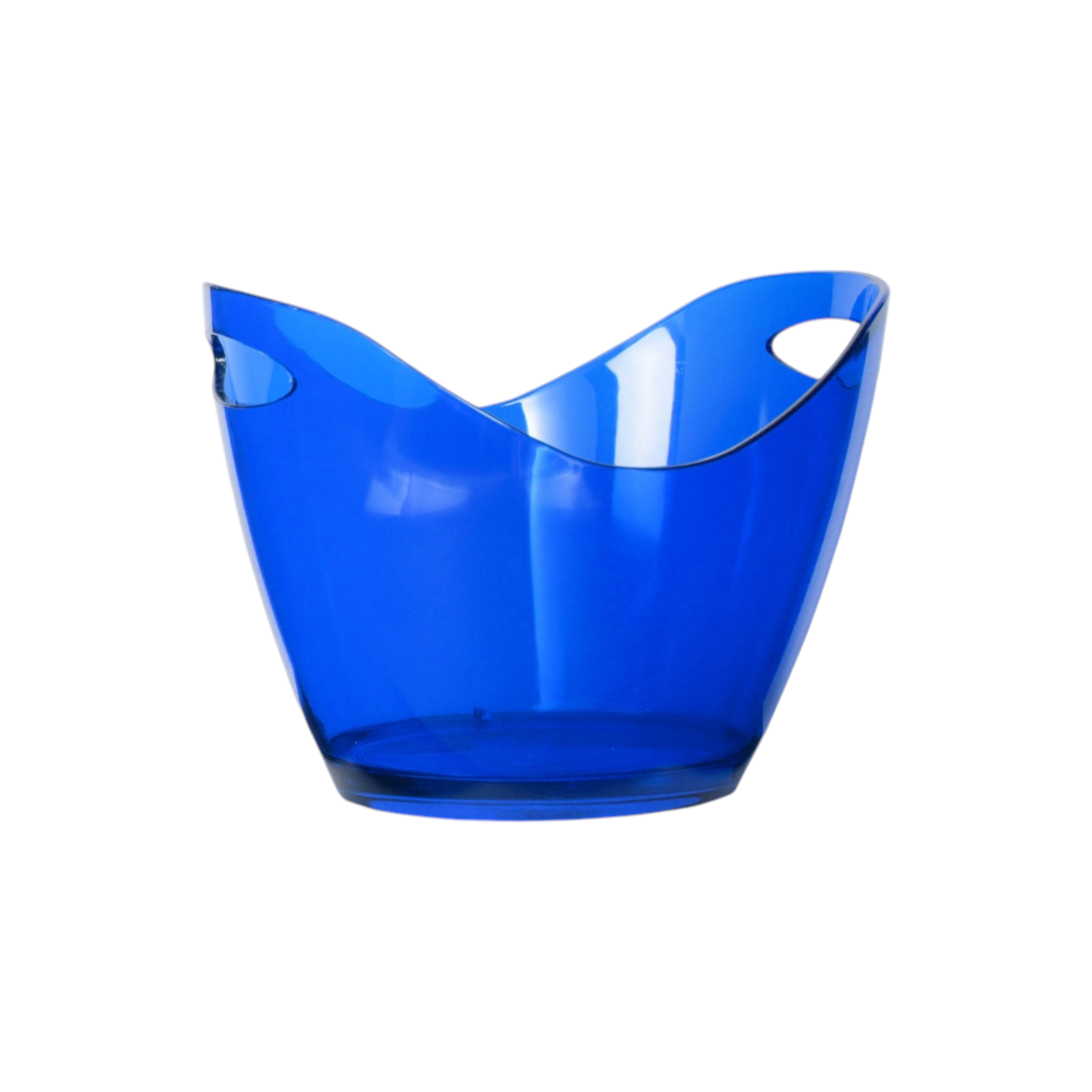 Bar Butler Acrylic Ice Bucket 4L Oval Shape Clear Blue 73146