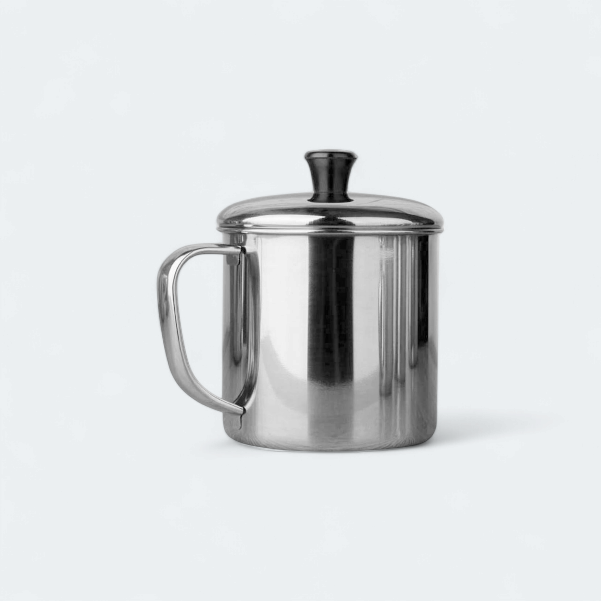 Mug Pot Stainless Steel with Lid 8.5x8cm XSS2048