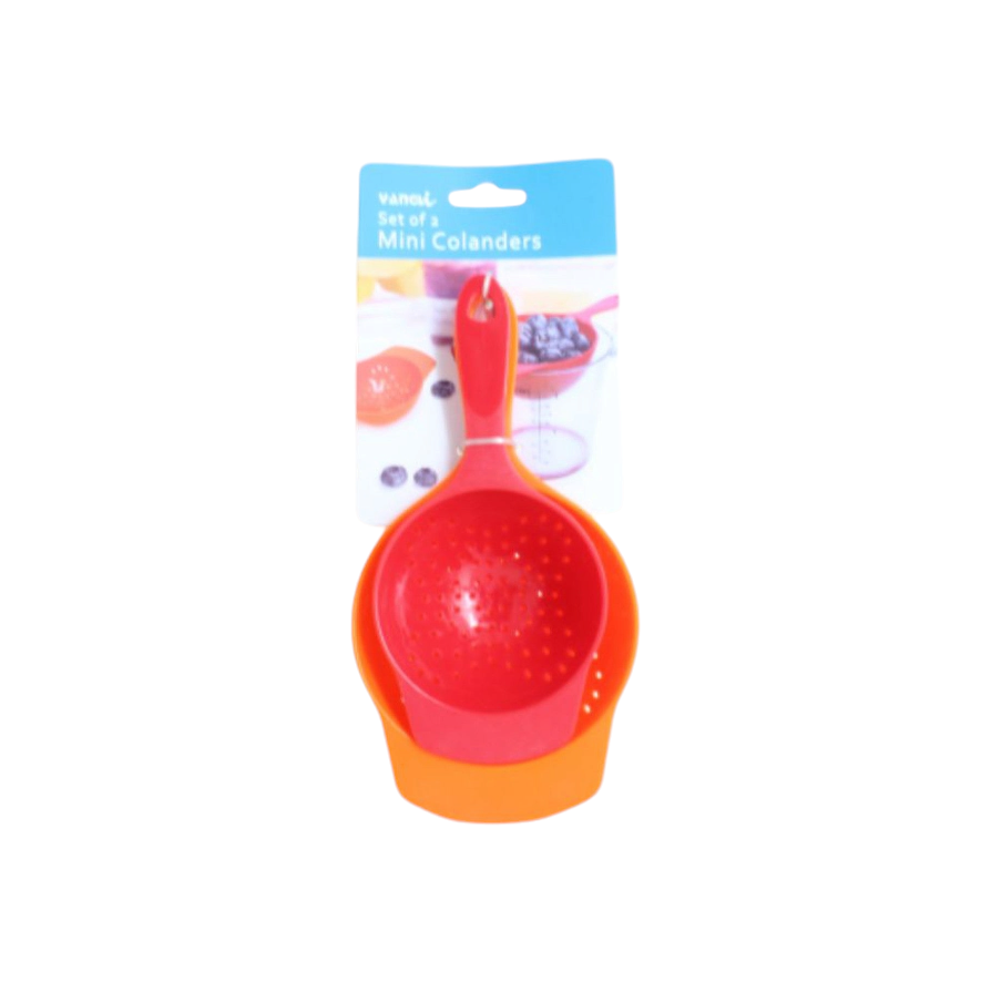 Mini Colanders Set Plastic 2pc XBAK186