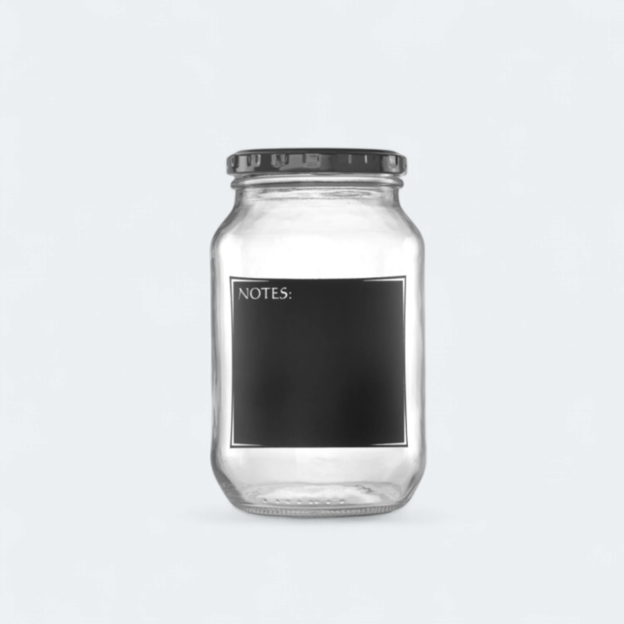 Consol 2L Glass Jar with Black Chalkboard Notes 27278