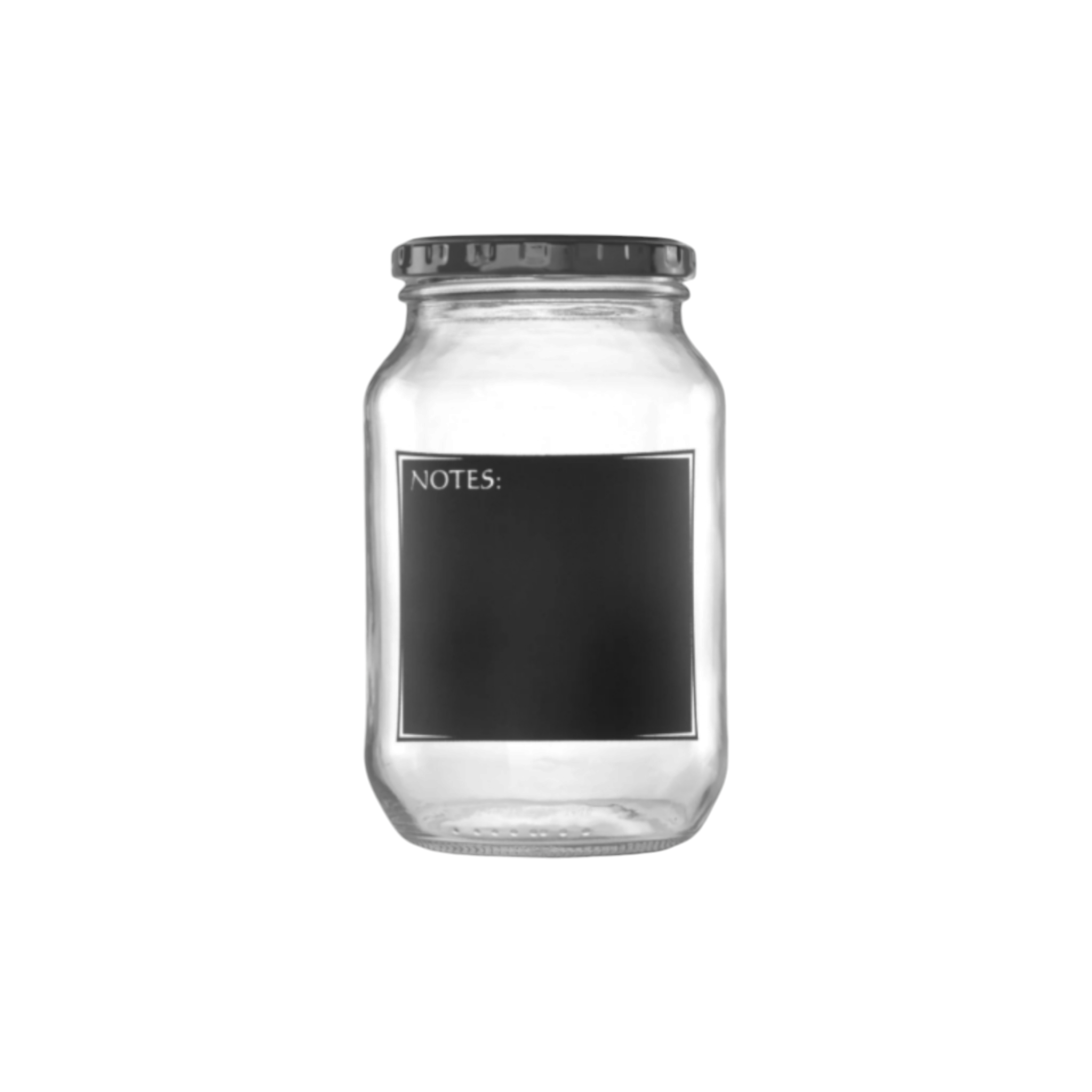 Consol 2L Glass Jar with Black Chalkboard Notes 27278