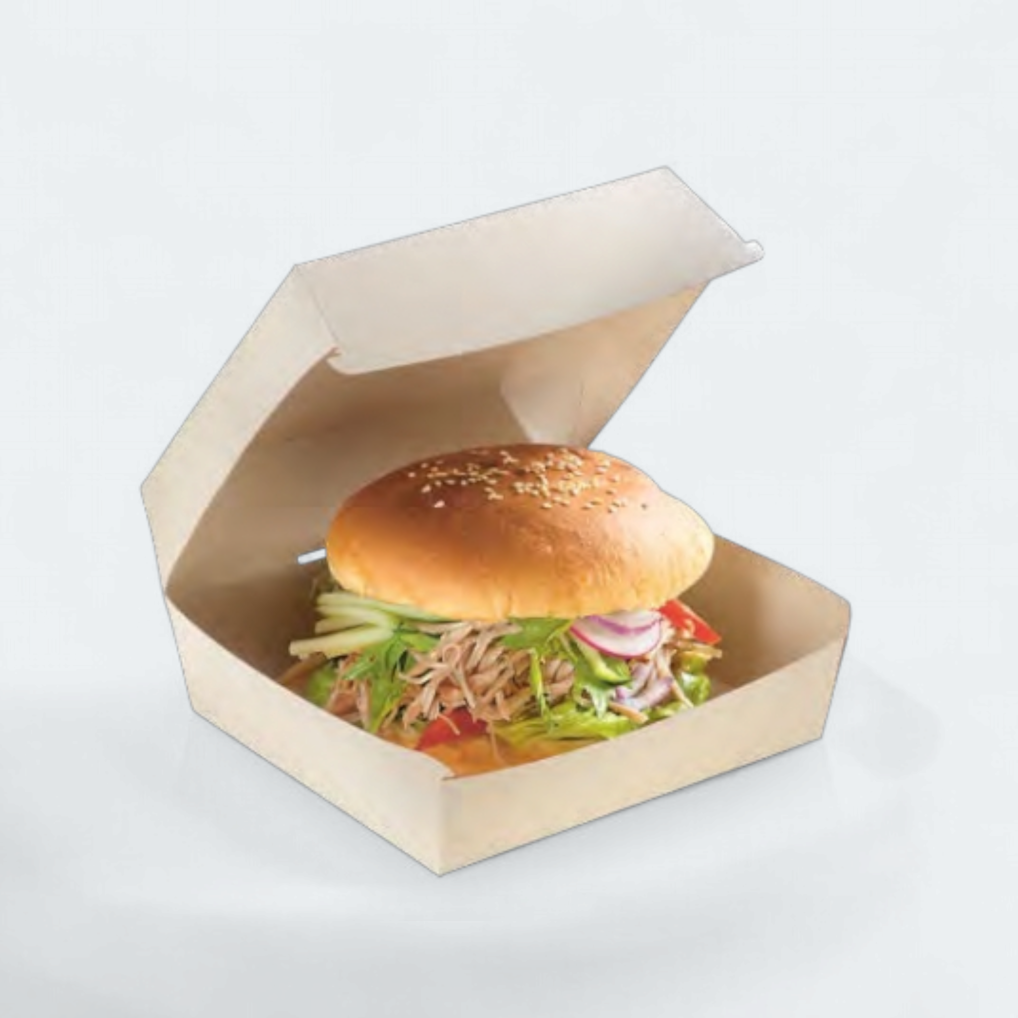 Bamboo Burger Clamshell Box 105mm 5pack