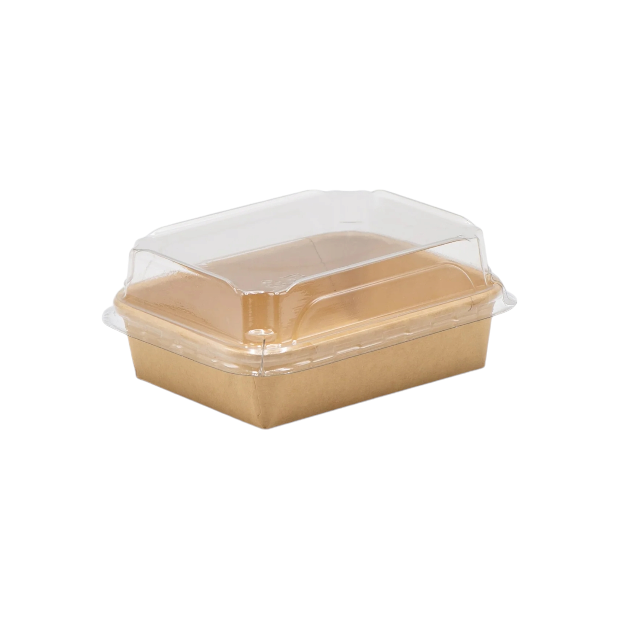 Disposable Serving To Go Kraft Food Tray Lunchbox with Lid 6.5x13.5x4.5cm