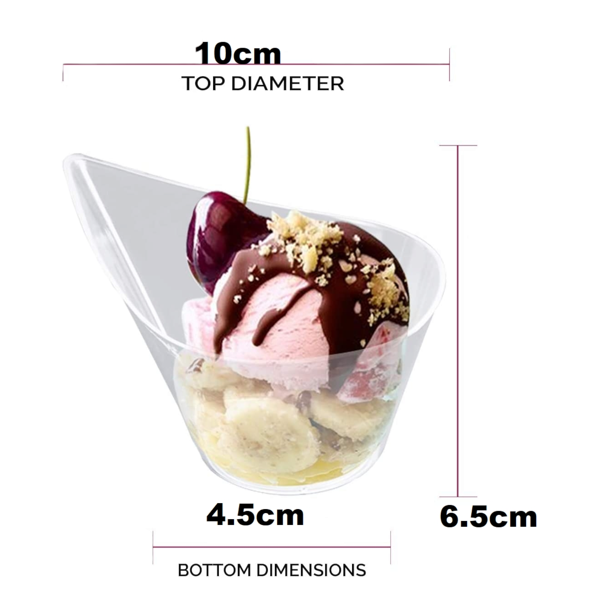 Acrylic Mini Dessert Cup 120ml 20pack