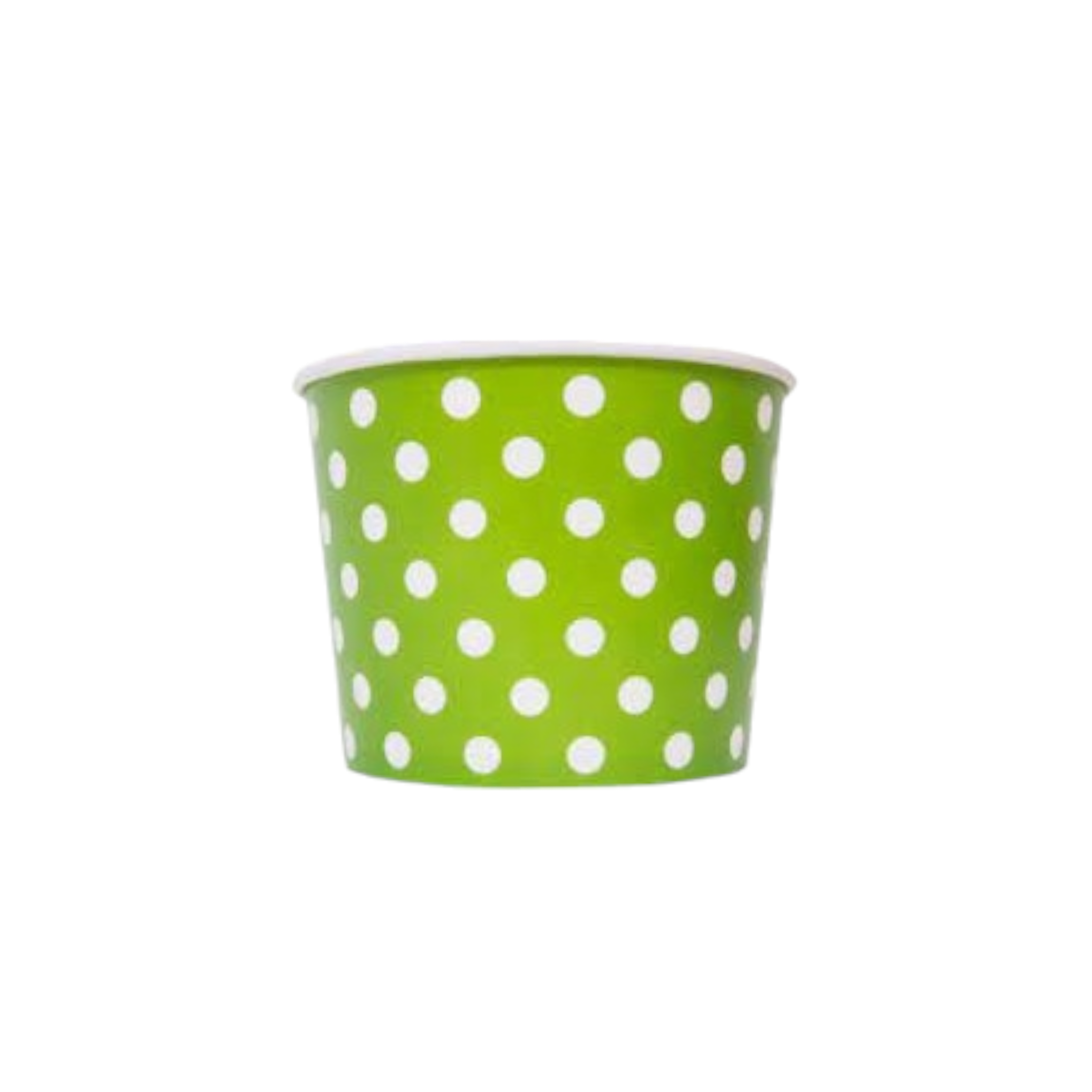 Ice Cream Paper Cups 180ml Polka Dot with Wooden Spoon 6pack