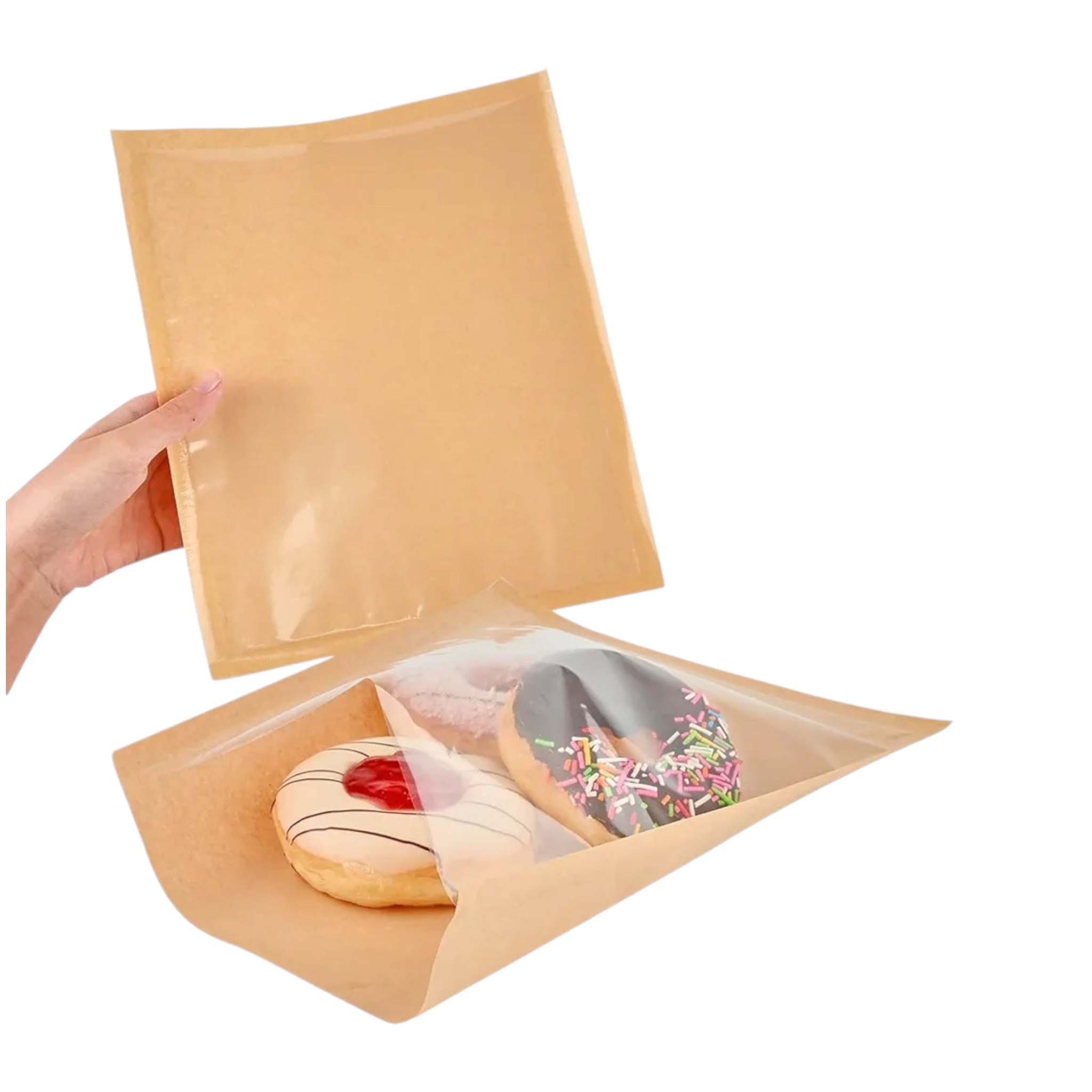 Kraft Bakery Patisserie Bags with Window 10pack