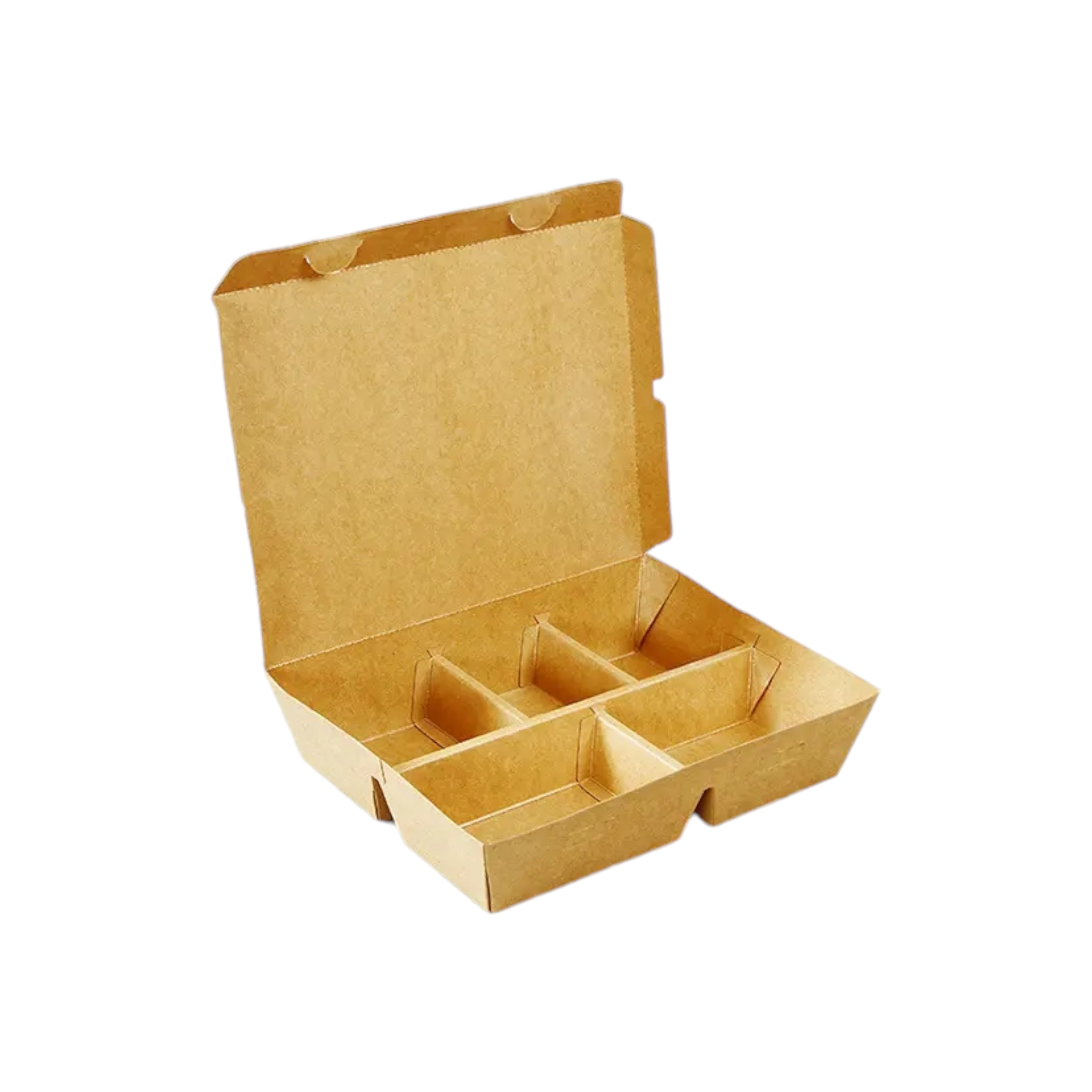 Kraft Paper Lunch Box with 5-Division