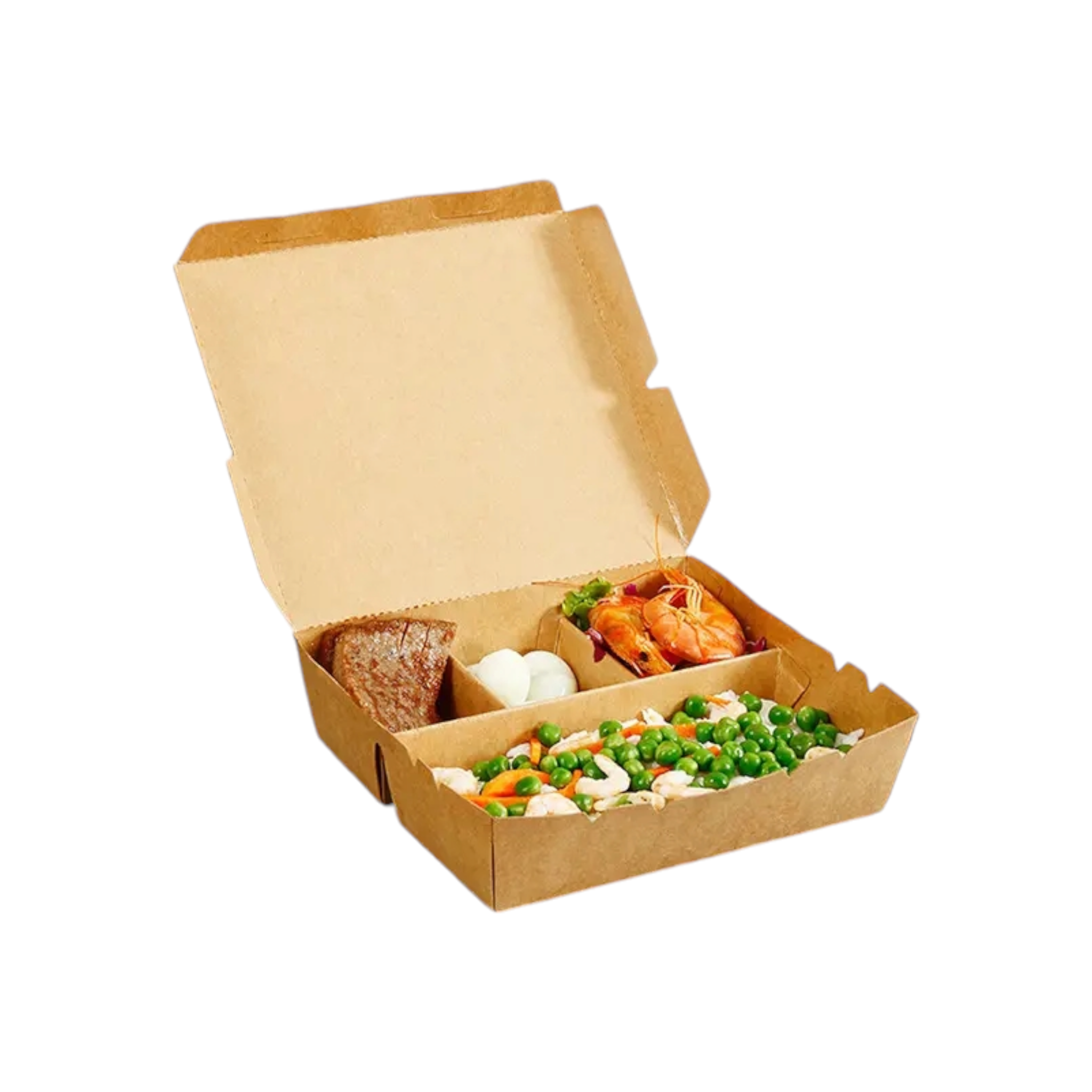 Kraft Paper Lunch Box with 5-Division