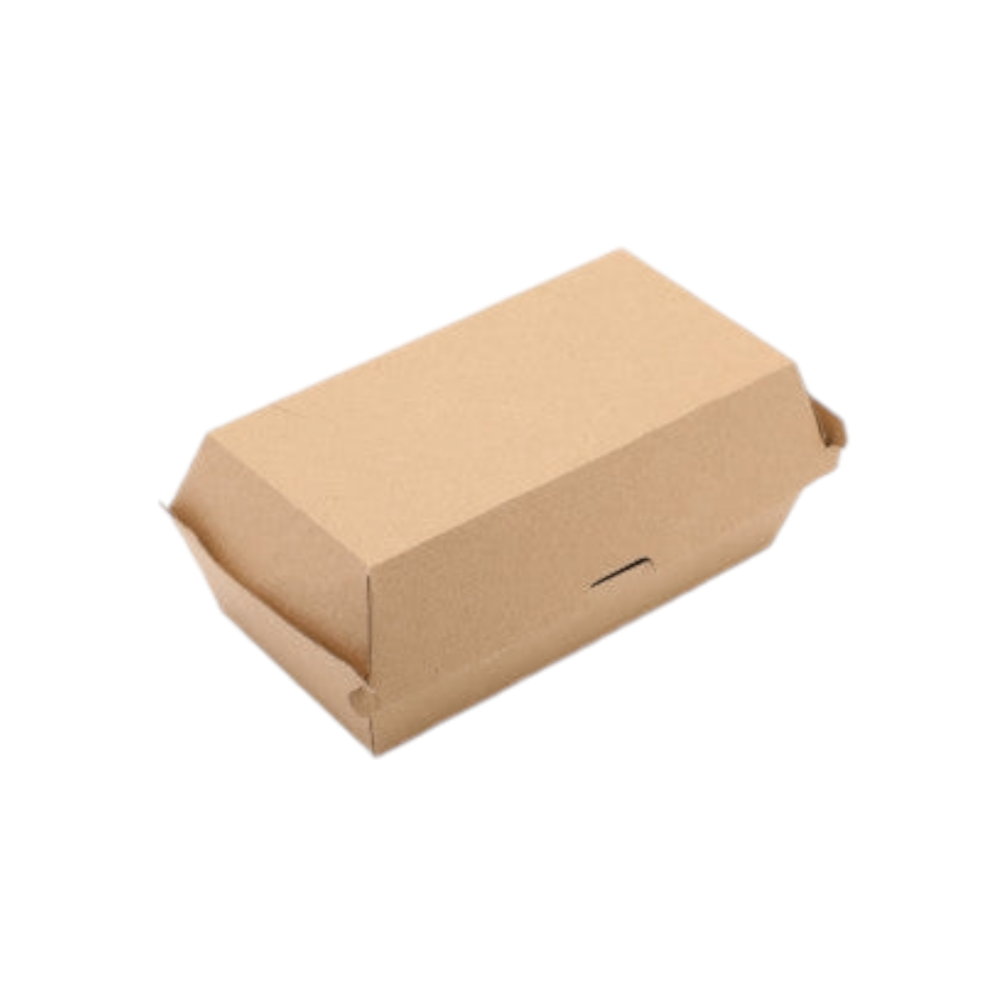 Kraft Paper Clamshell Ripple Lunch Food Box 175x90mm 5pack