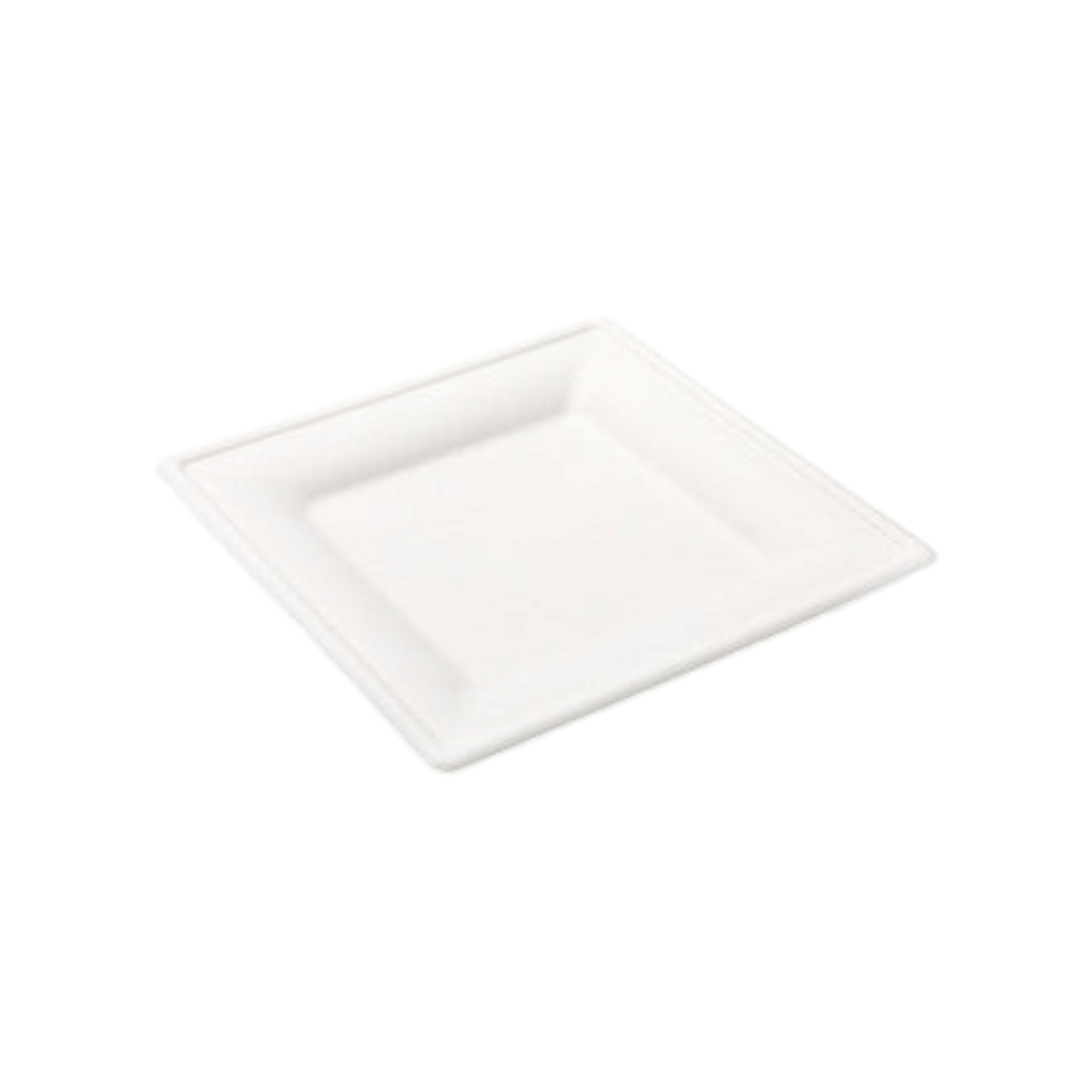 Biodegradable Square Plate Sugar Cane 26cm White 5pack