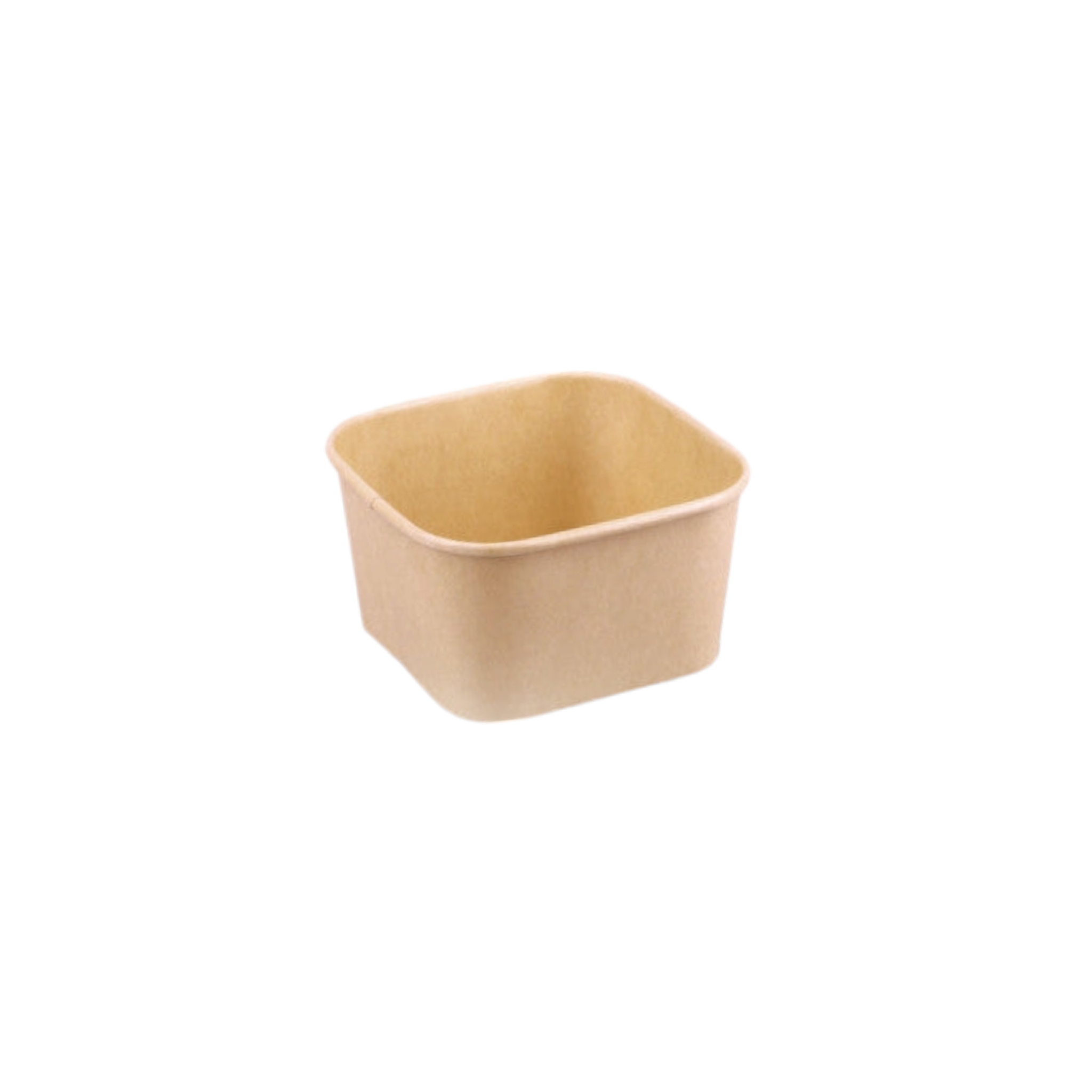 Kraft Paper Food Lunch Box Square Microwaveable Bowl 590ml No Lid 5pack