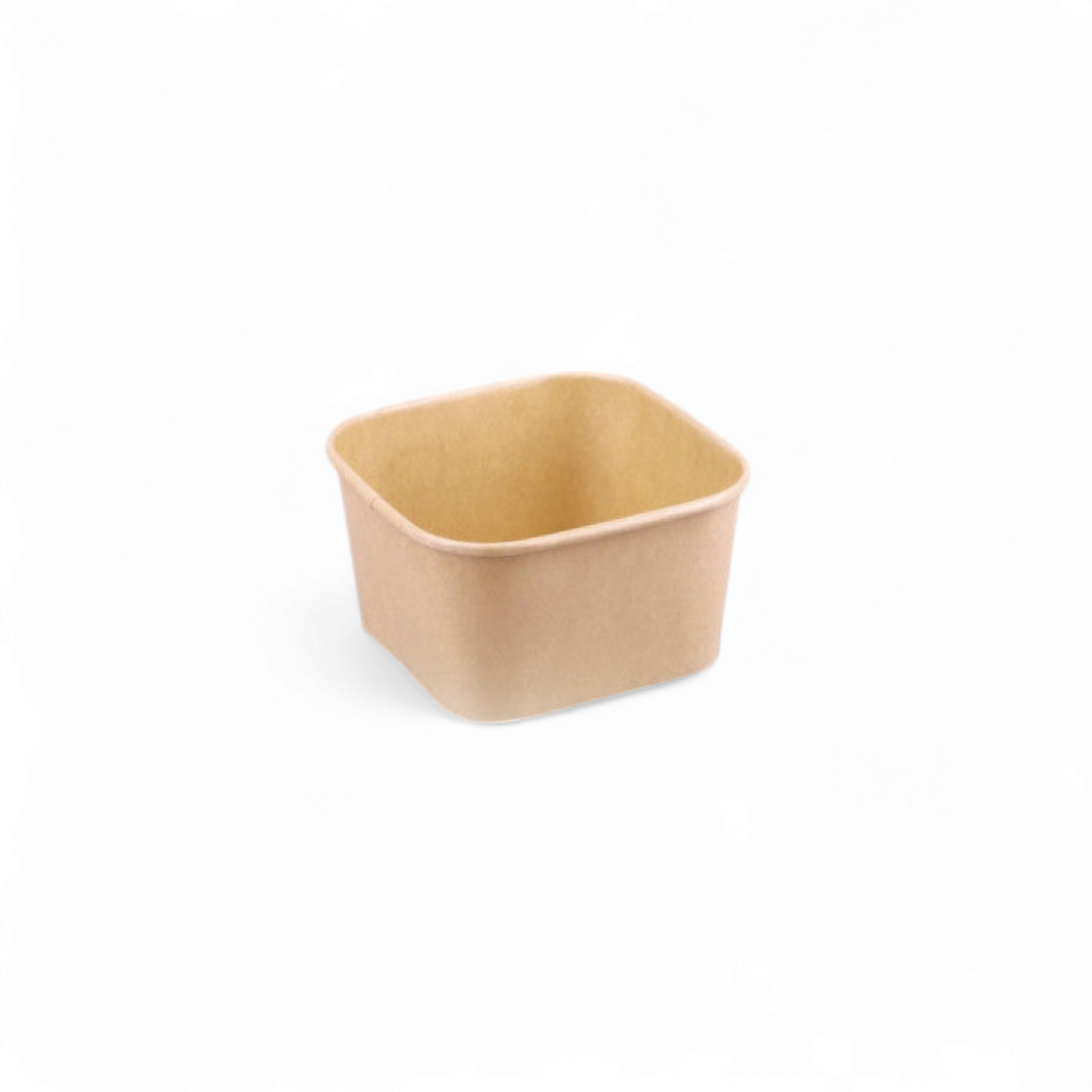 Kraft Paper Food Lunch Box Square Microwaveable Bowl 590ml No Lid 5pack