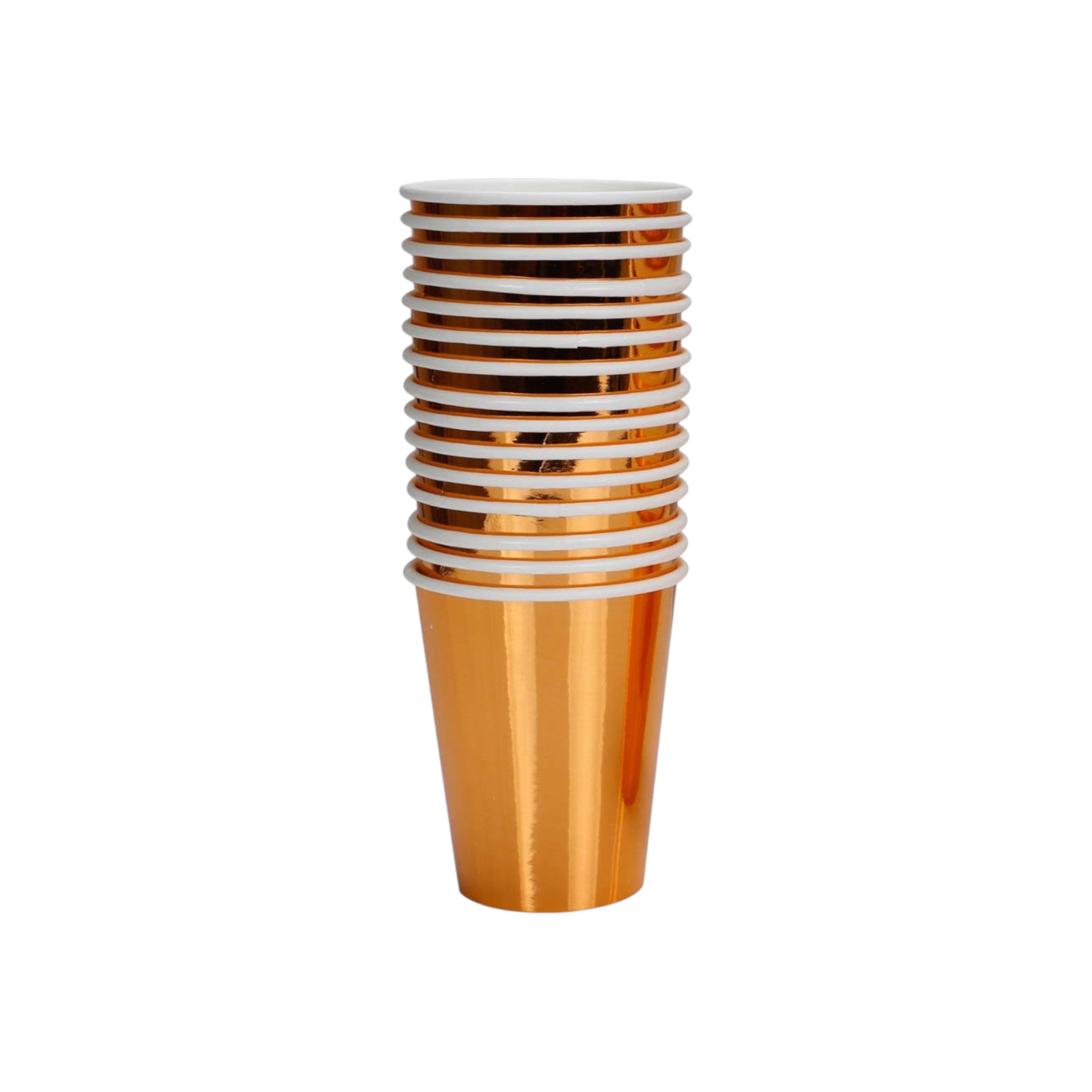 Disposable Party Paper Cup 260ml 9oz Rose Gold Metallic 10pack