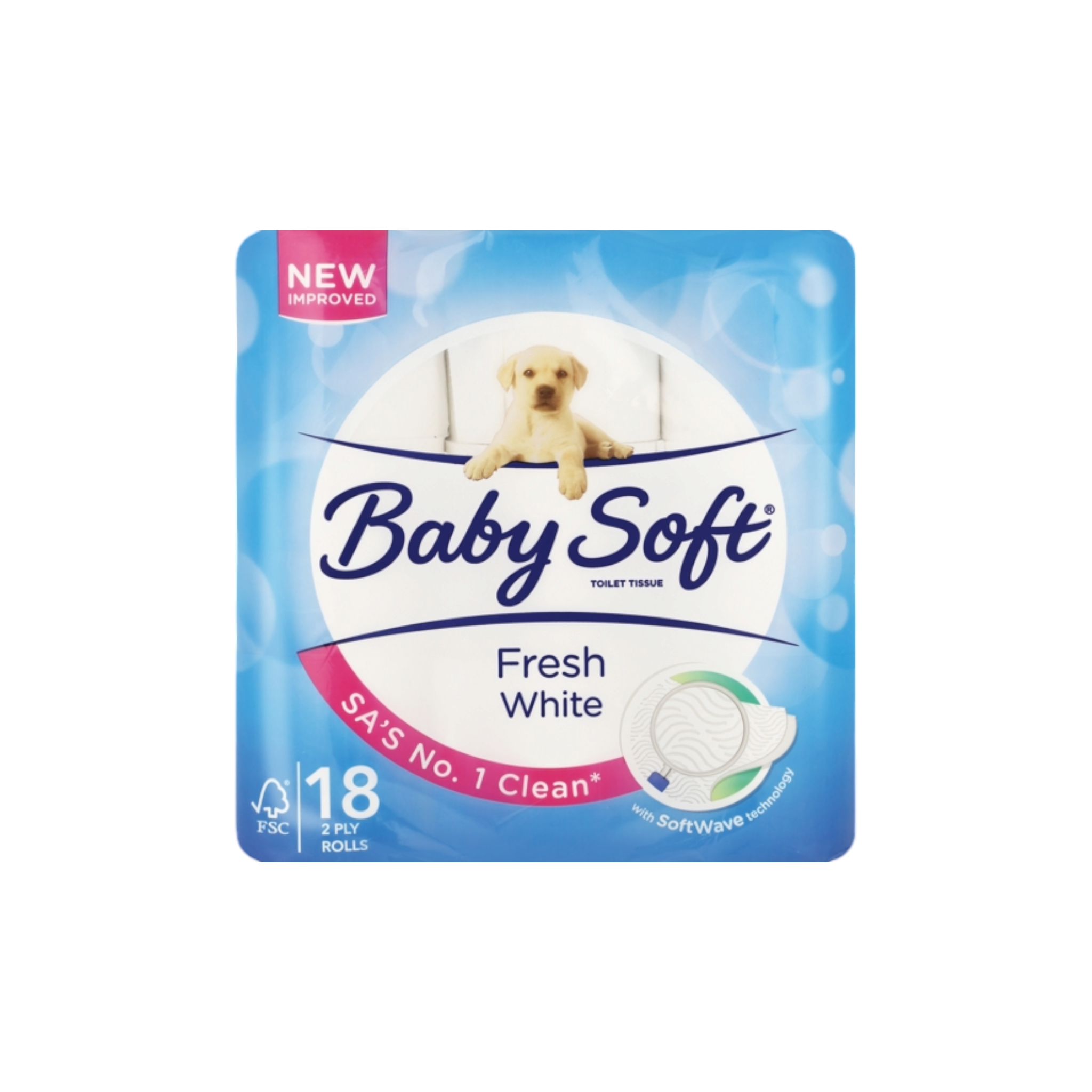 Baby Soft White 2-Ply Toilet Rolls 18pack