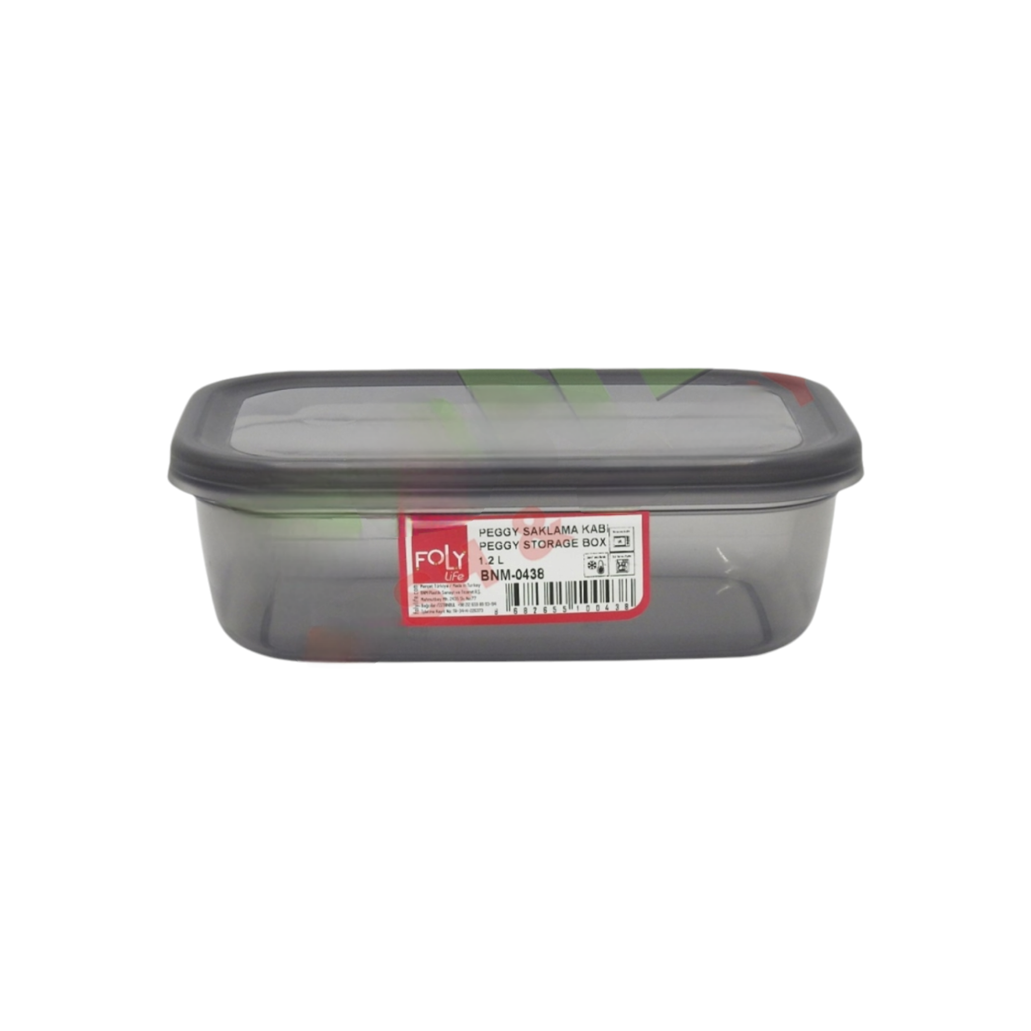 Foly Life Plastic Peggy Storage Box 1.2L with Tight Lid BNM0438 Titiz