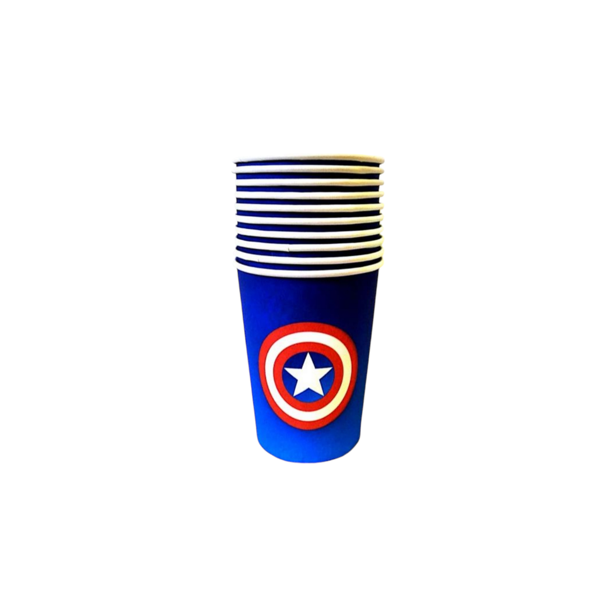 Disposable Captain America Party Paper Cup 9oz 10pack V3