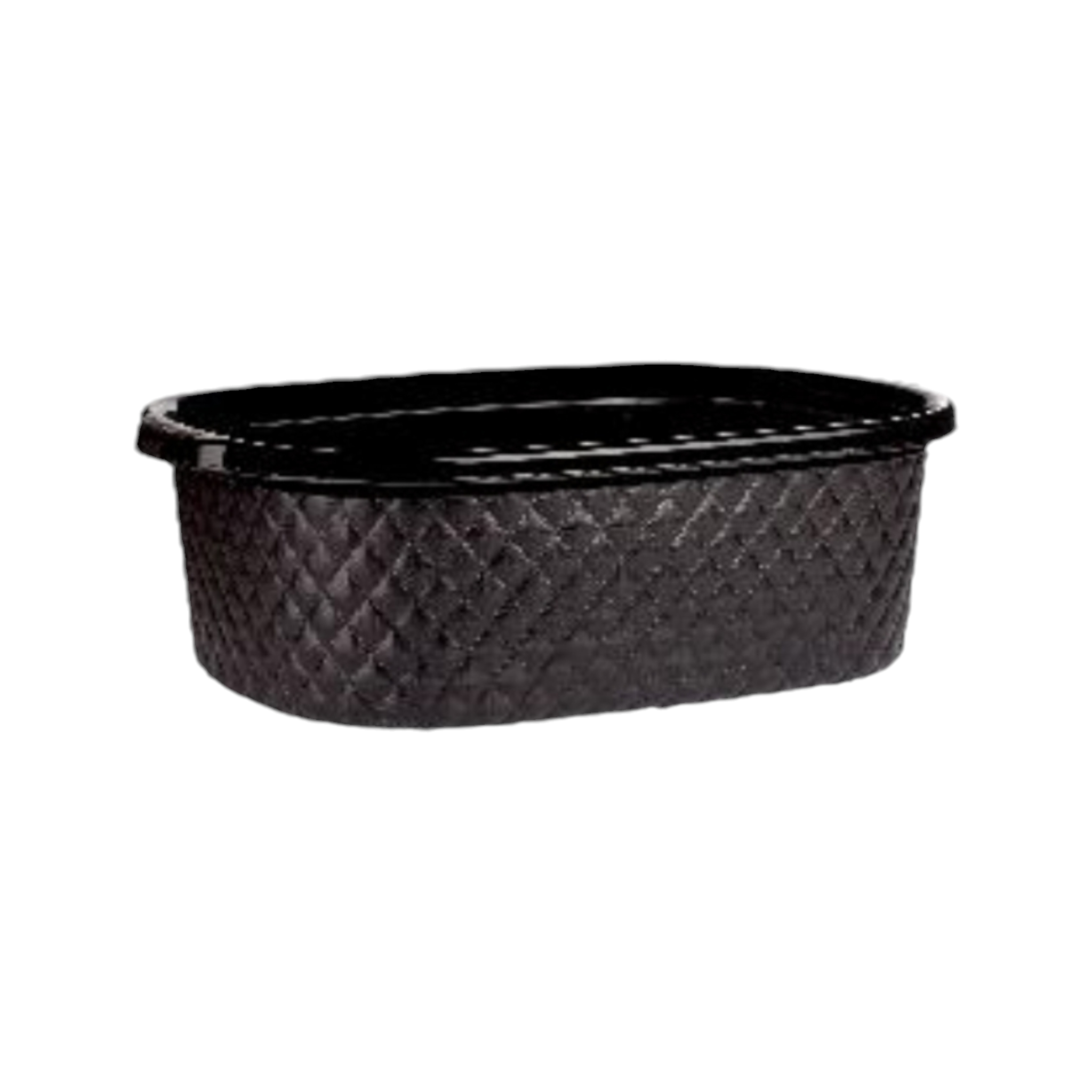 14L Storage Basket Plastic   LeatherLook JO1077CR