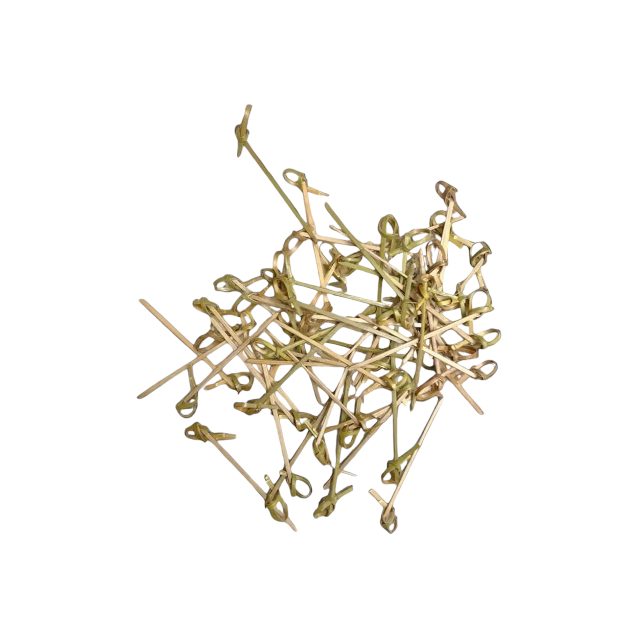 Knotted Bamboo Skewers 90mm Green 100pack