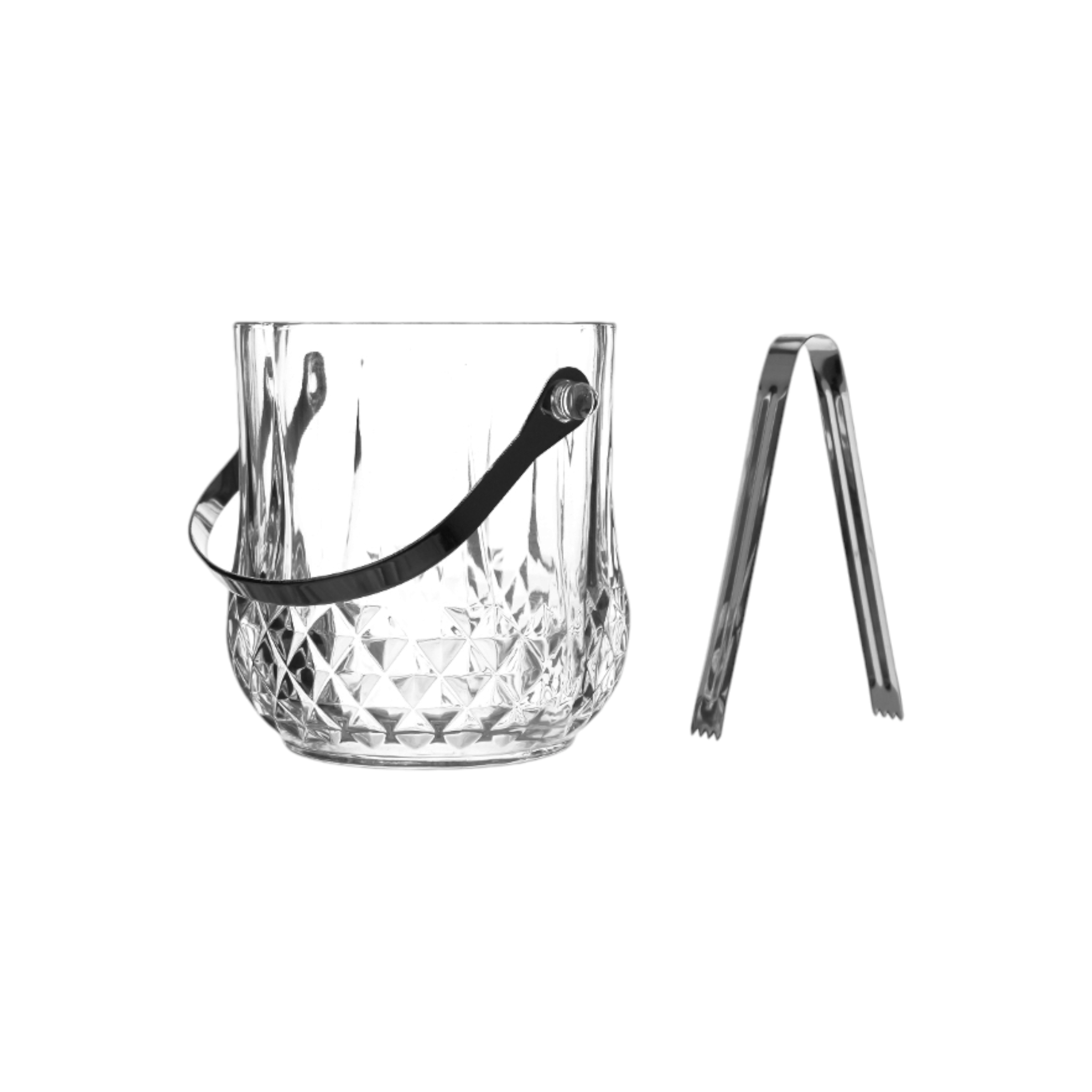 Diamond Ice Bucket with Tong