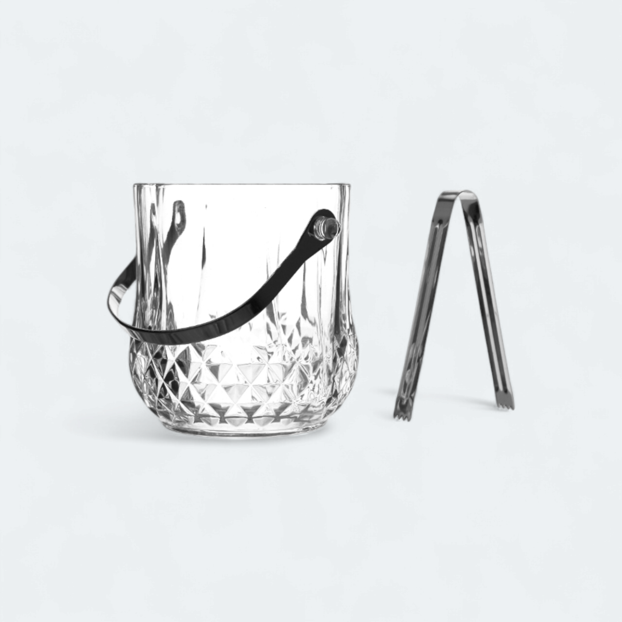 Diamond Ice Bucket with Tong