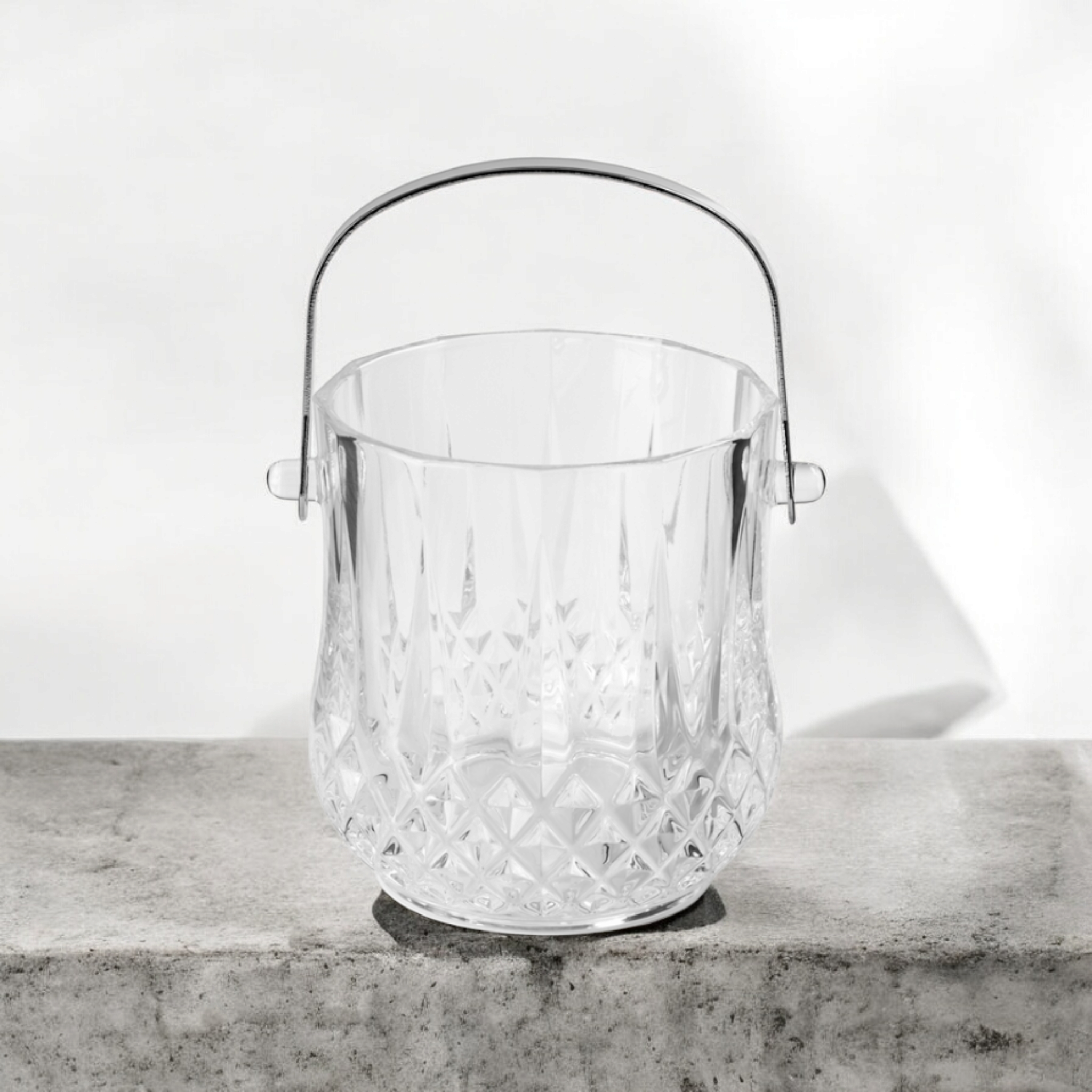 Diamond Ice Bucket with Tong