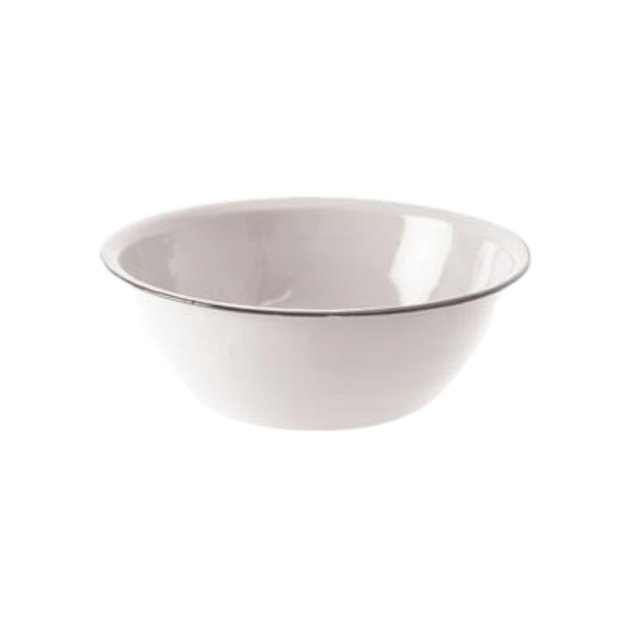 Enamel Mixing Cash Bowl 16cm White