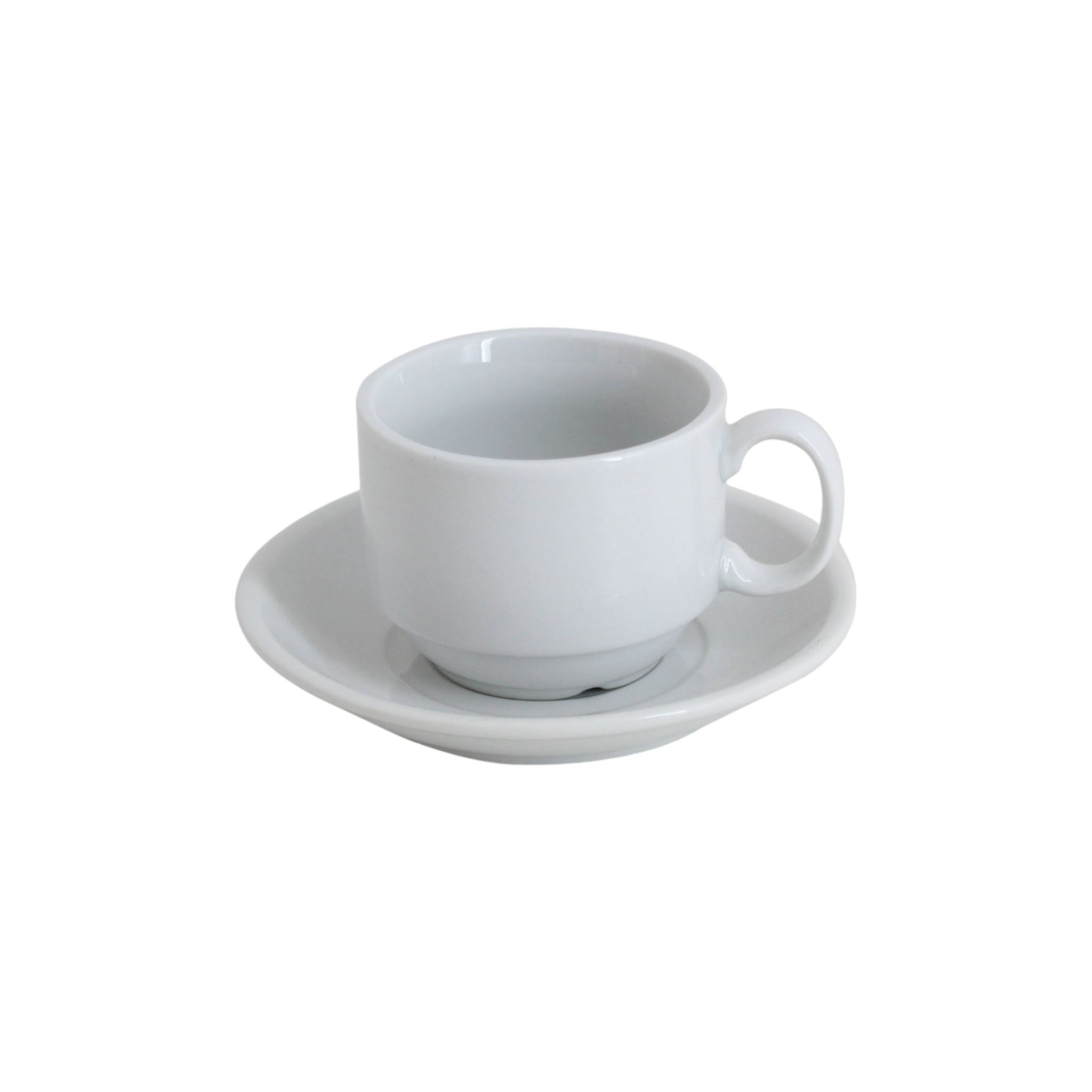 Cermaic White Cup & Saucer Set