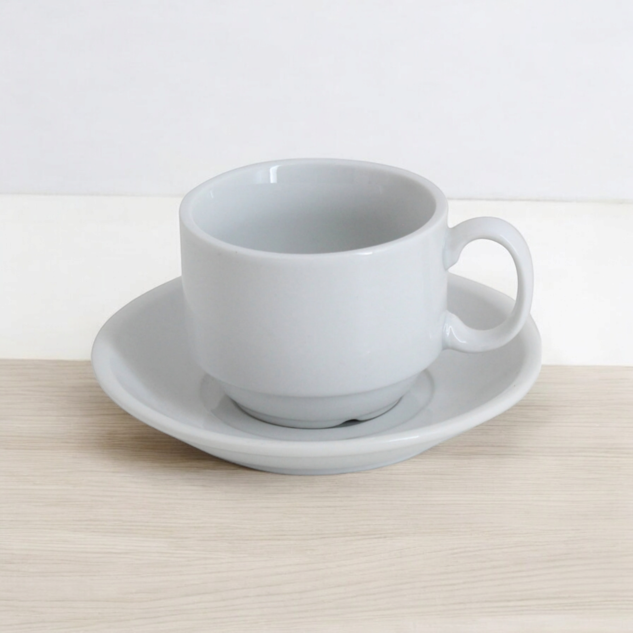 Cermaic White Cup & Saucer Set