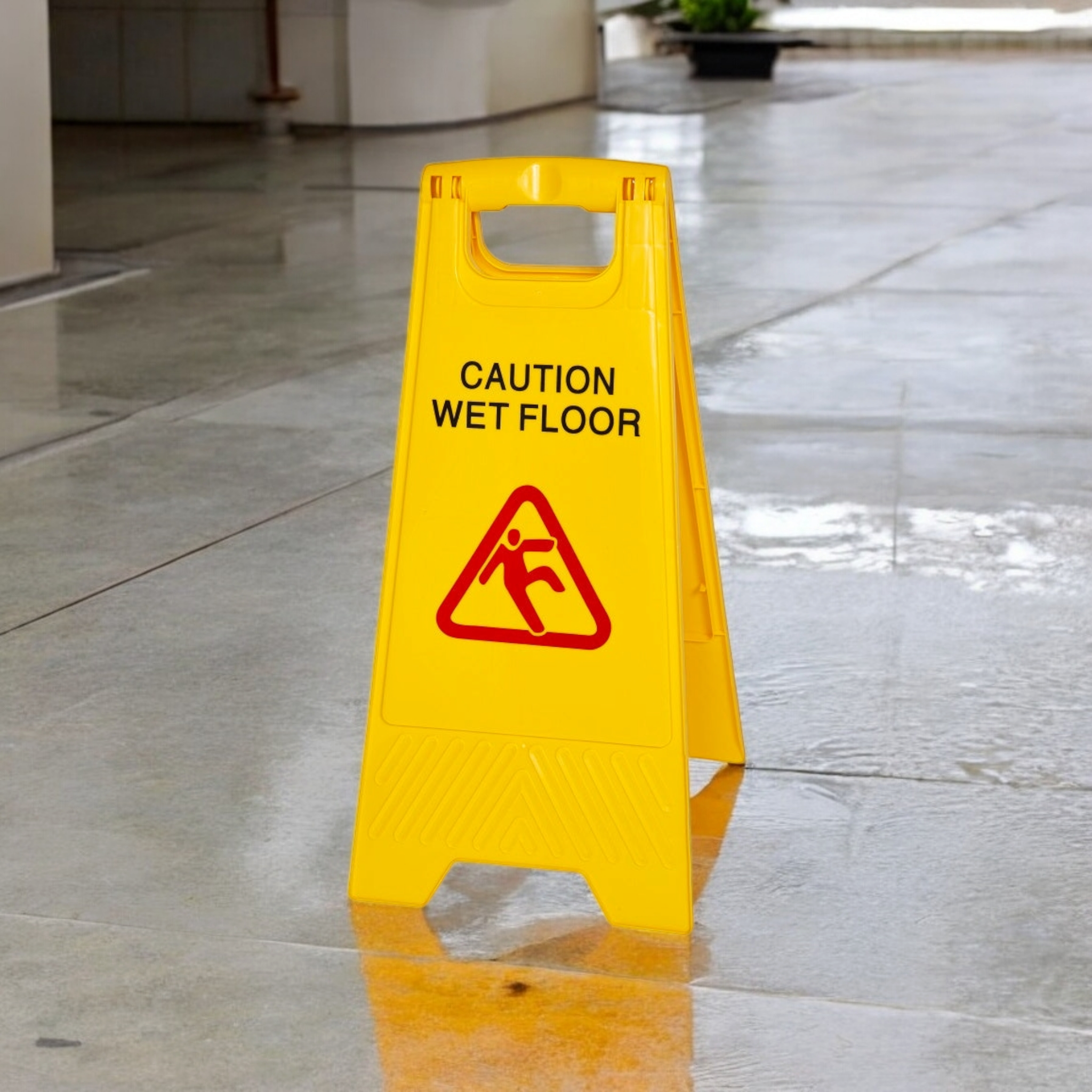 Wet Floor Sign Caution Yellow